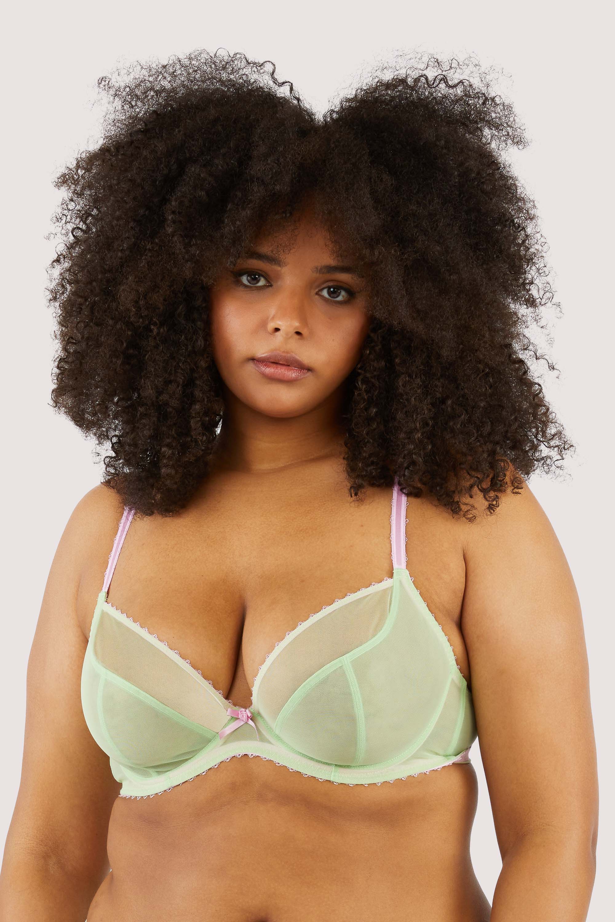 Grace Green Supportive Plunge Mesh Bra - Image 6