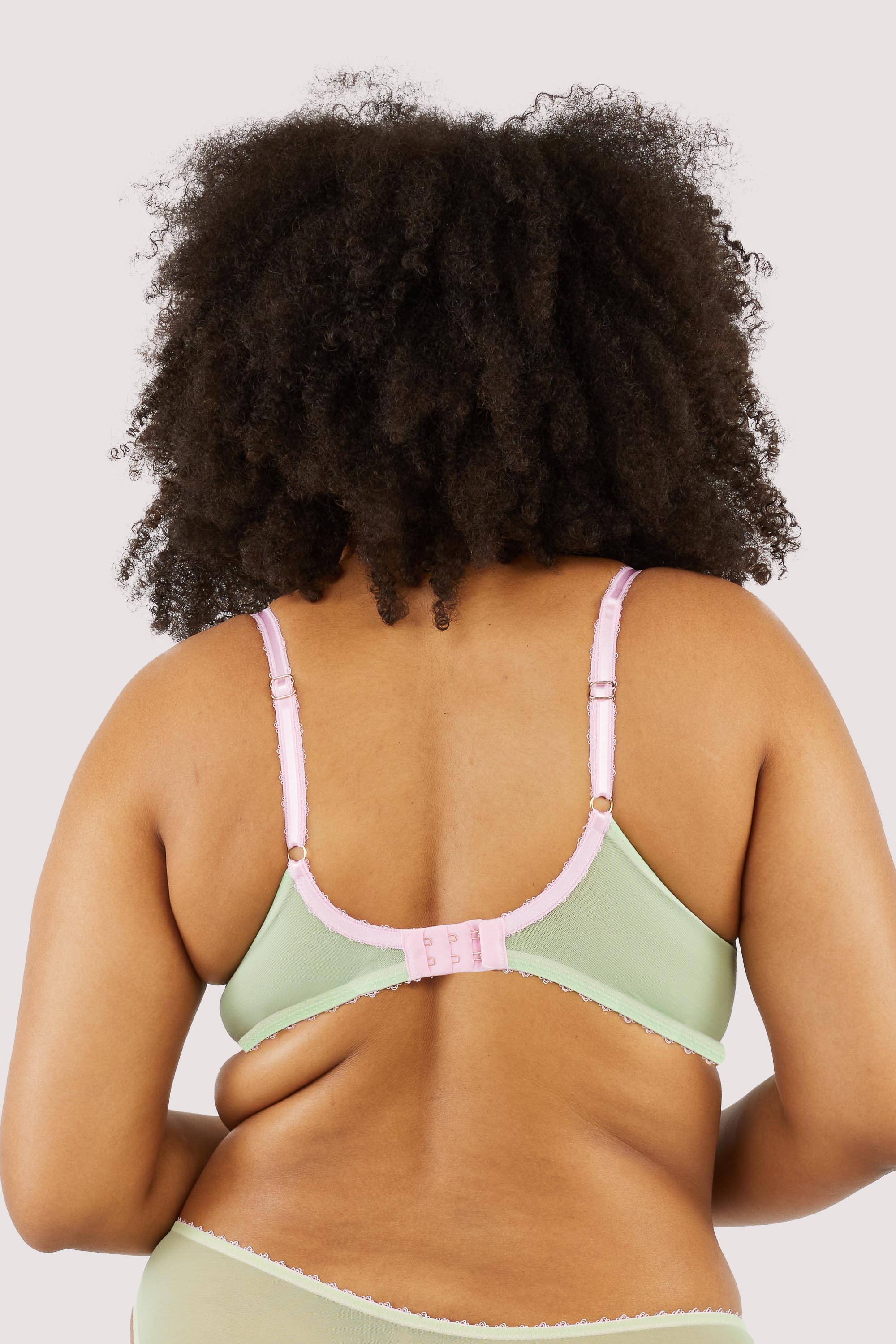 Grace Green Supportive Plunge Mesh Bra - Image 7