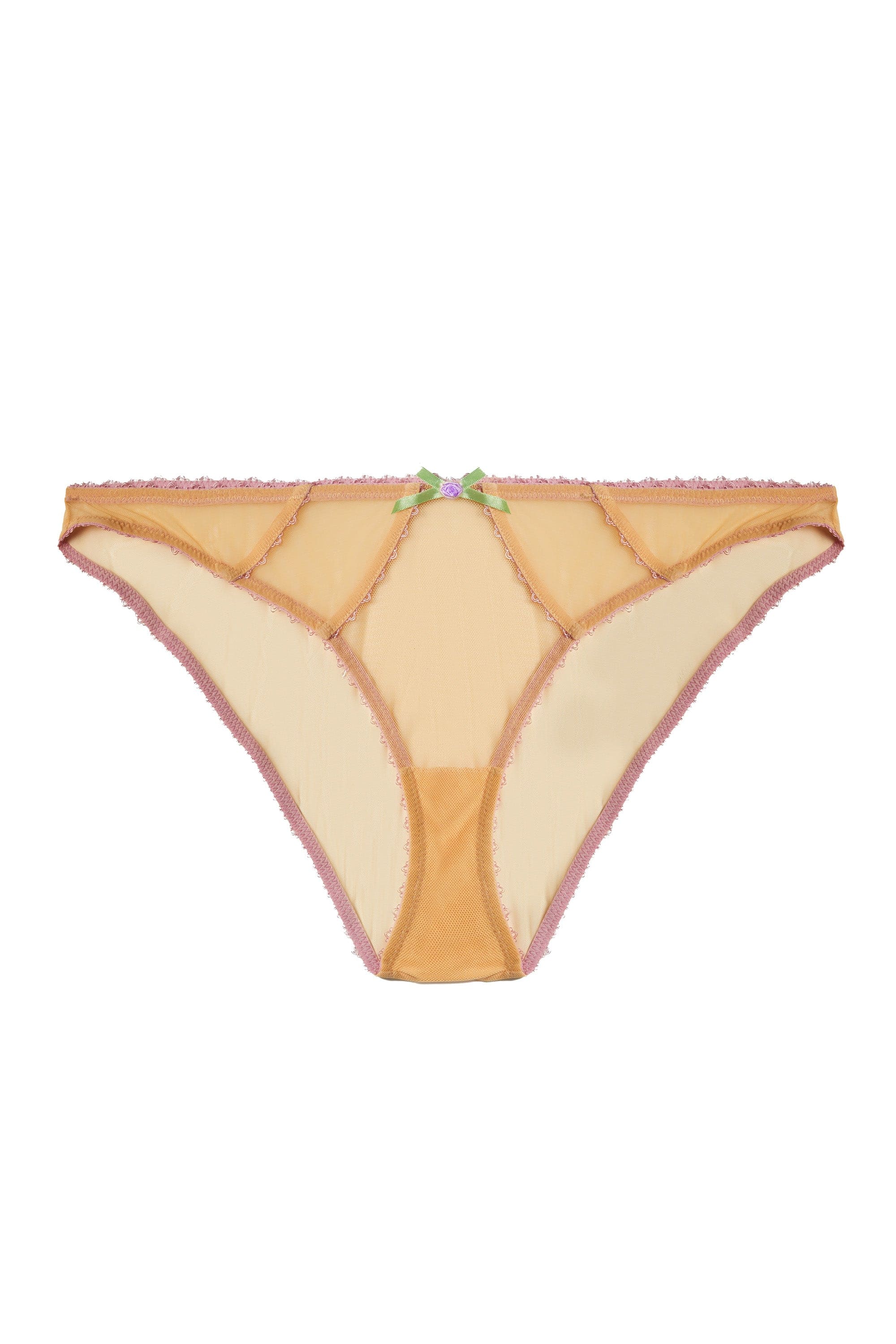 Grace Mesh Net Orange Brazilian Brief - Image 4