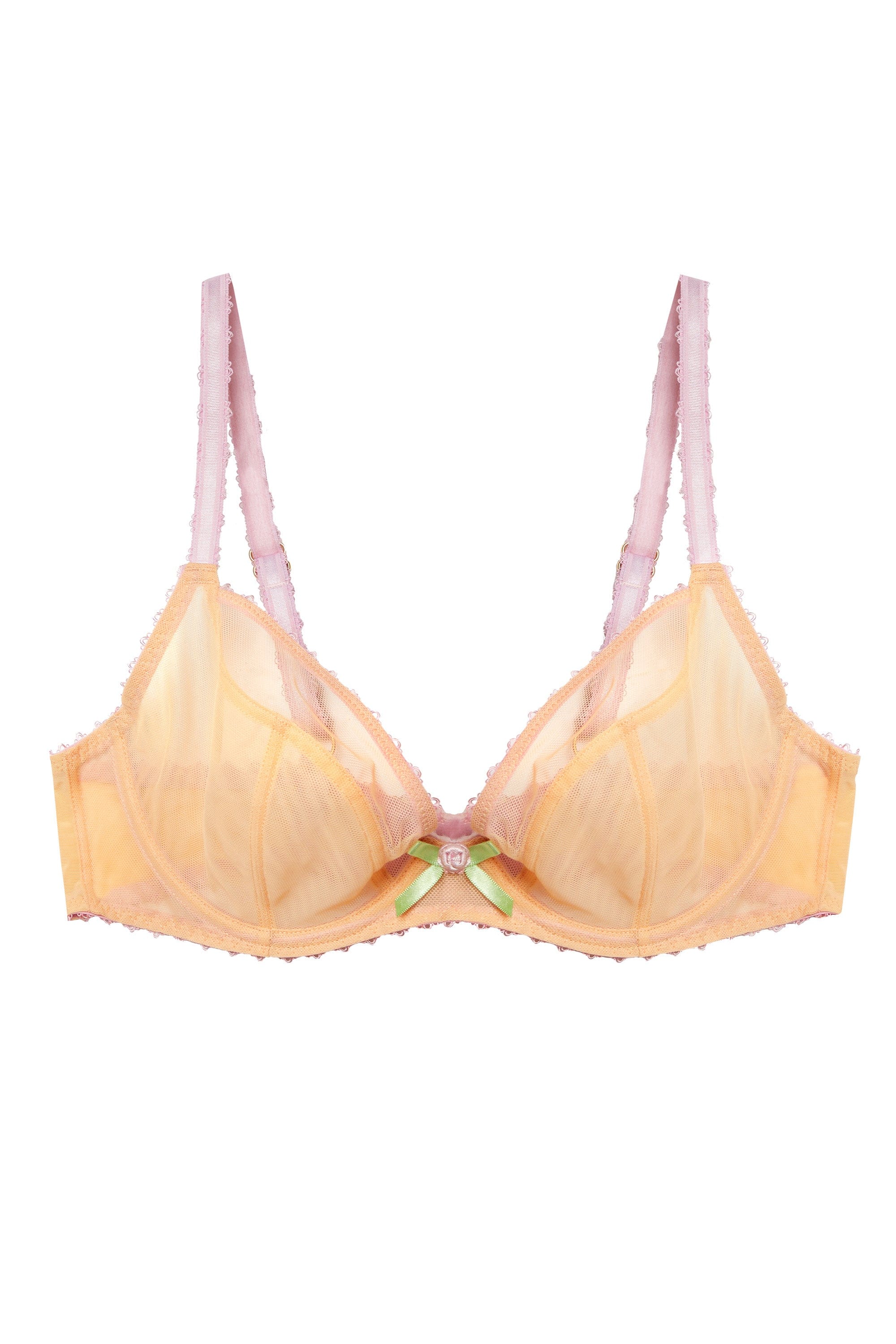 Grace Orange Supportive Plunge Net Bra - Image 5