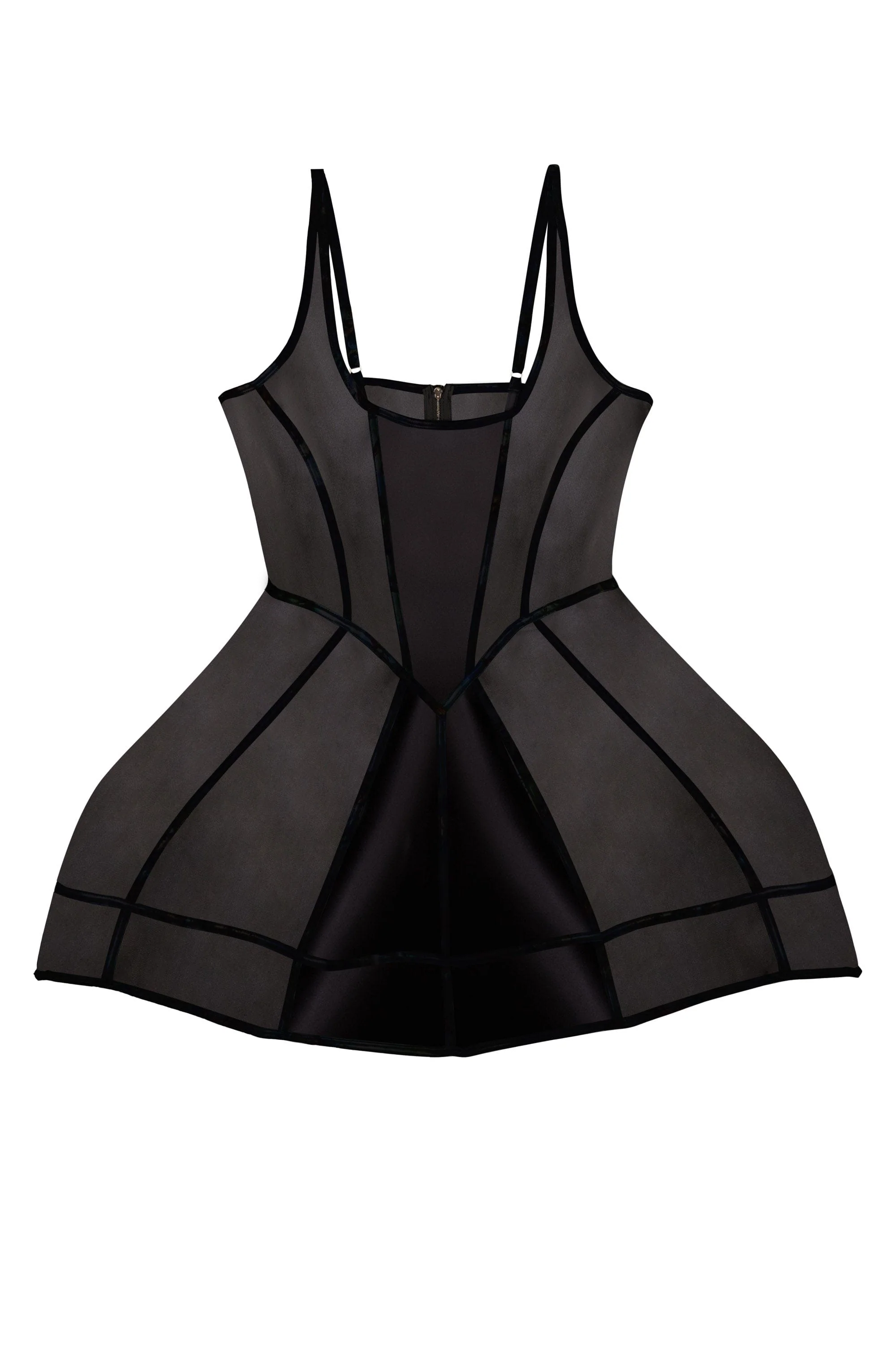Gracie Black Boned Underbust Mesh Dress - Image 5