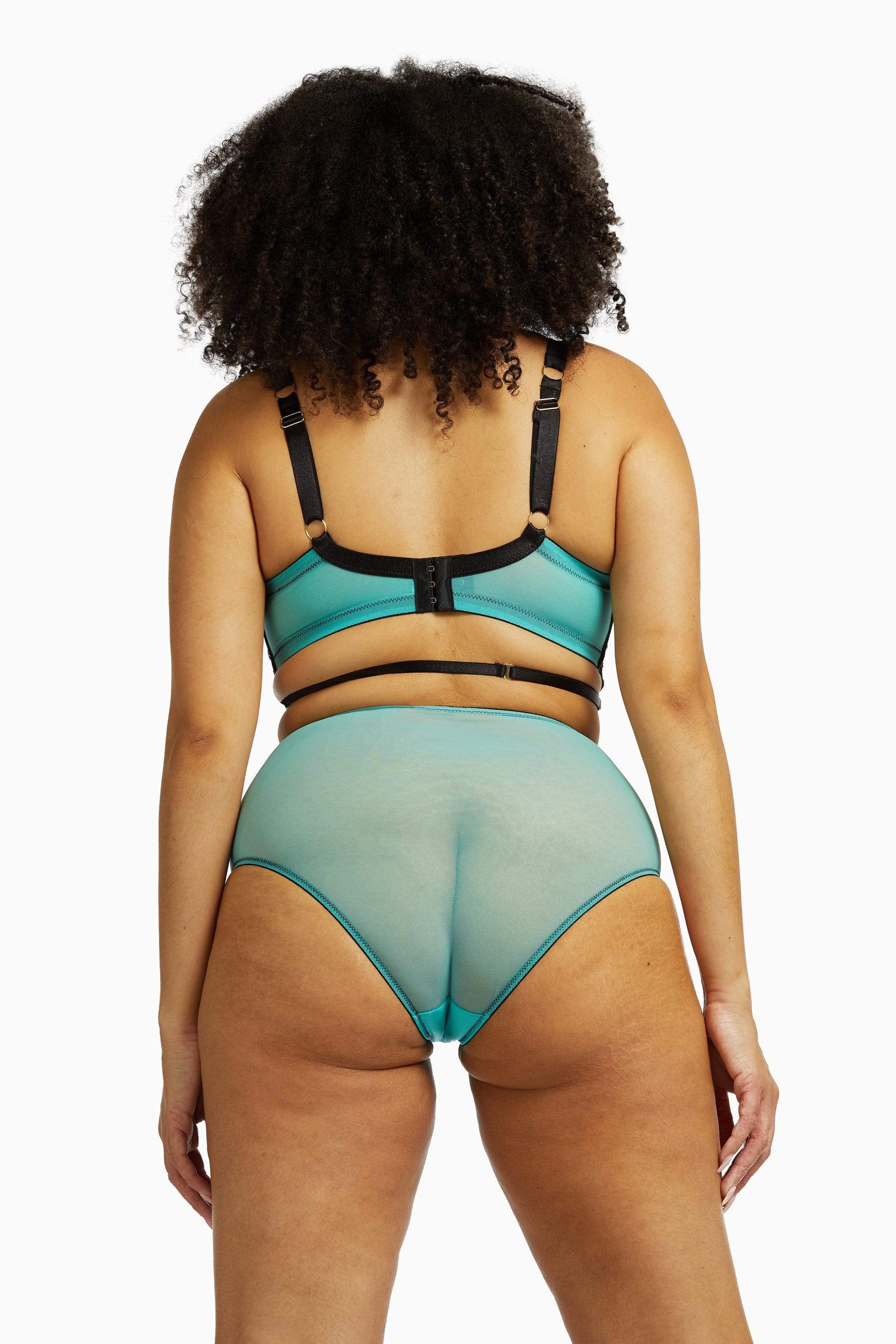 Henrietta Teal Lace Overlay Bra - Image 13
