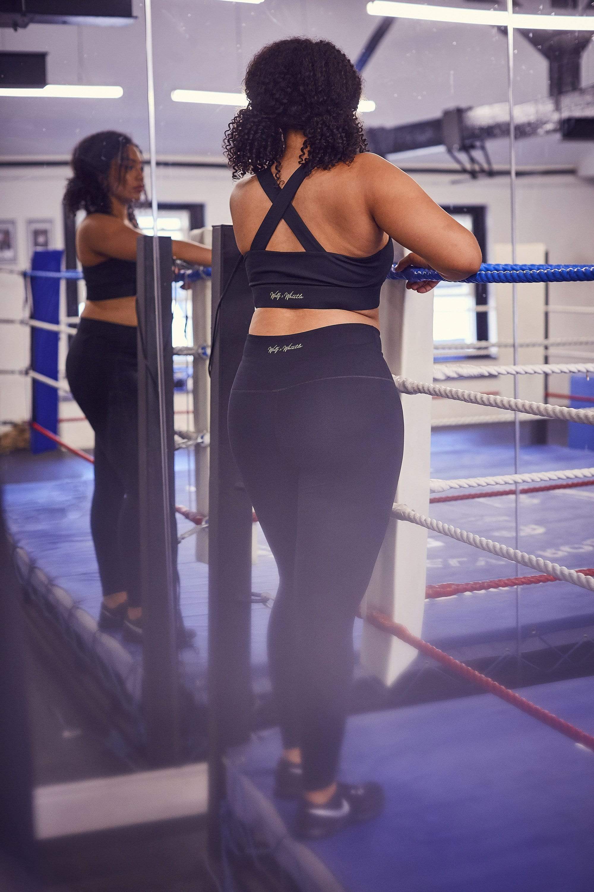 High Waist Leggings Black Curve - Image 2