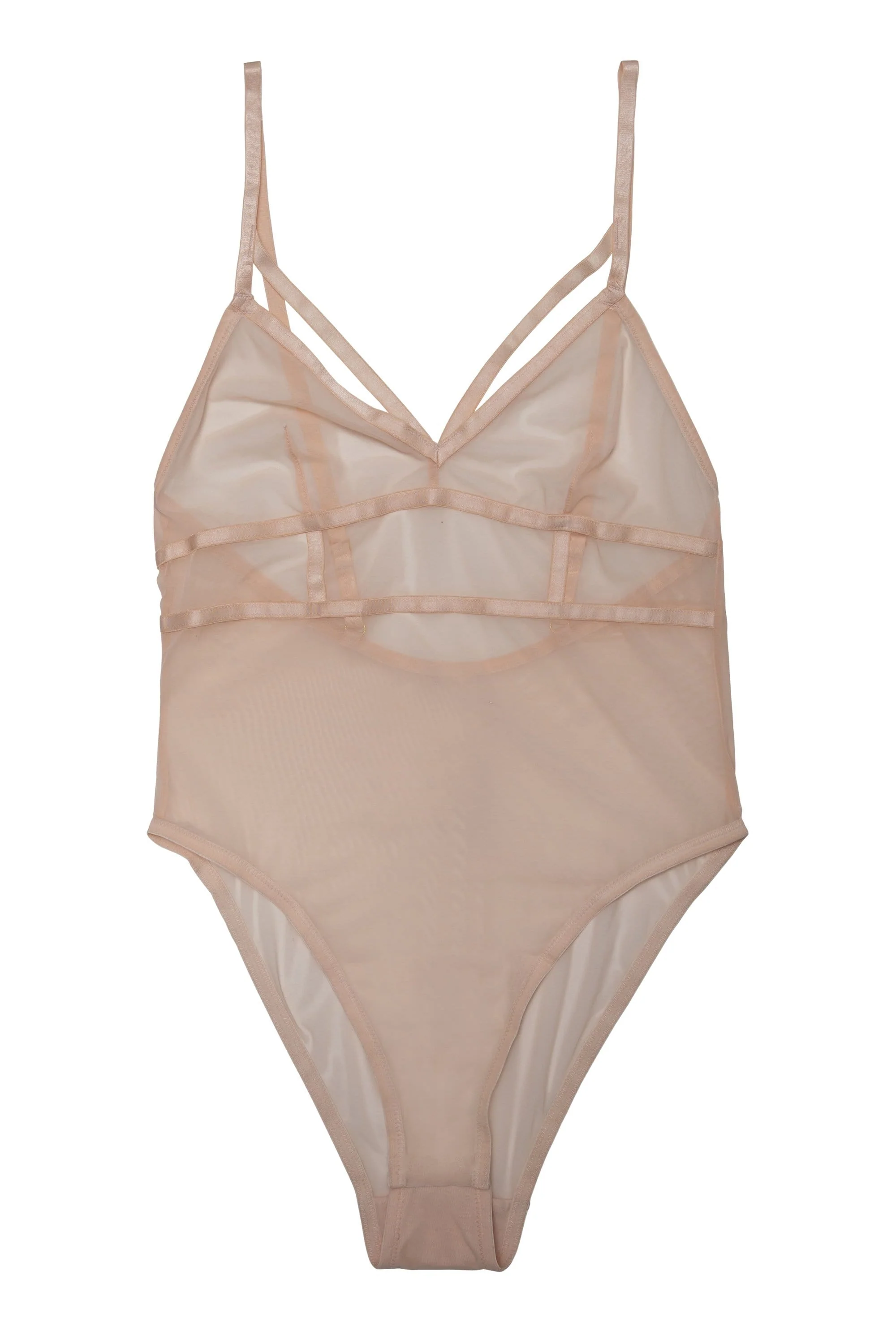 Hustler Arielle Peach Mesh Body with Strap Detail - Image 2