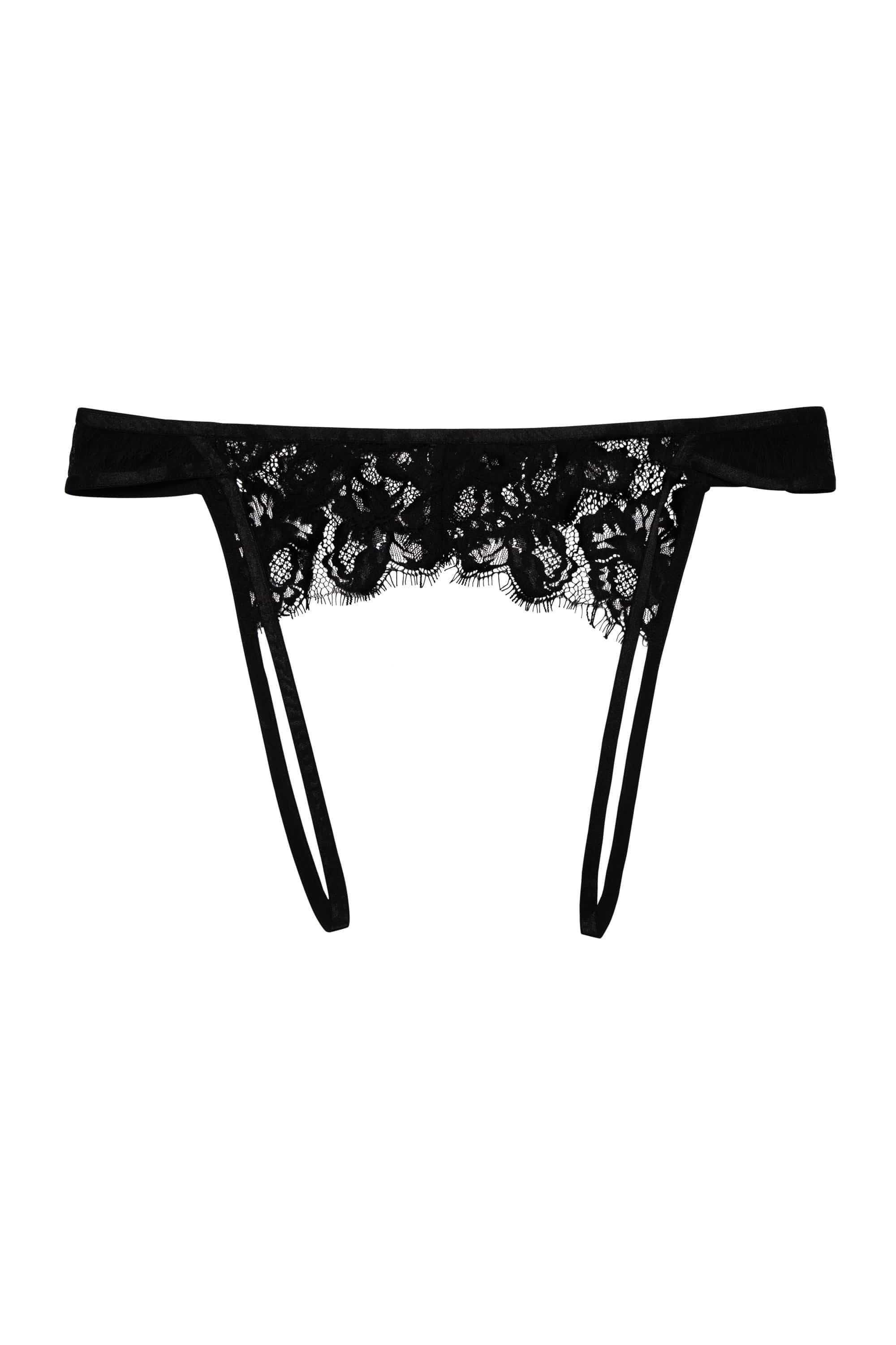Hustler Blair Black Ouvert Lace Brief - Image 2