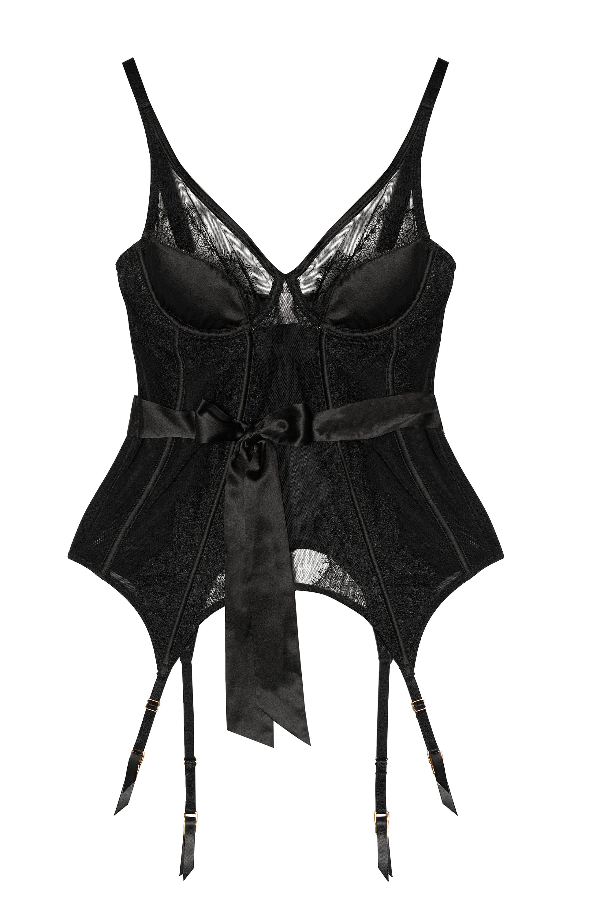 Fabrice Black Lace And Mesh Basque - Image 5