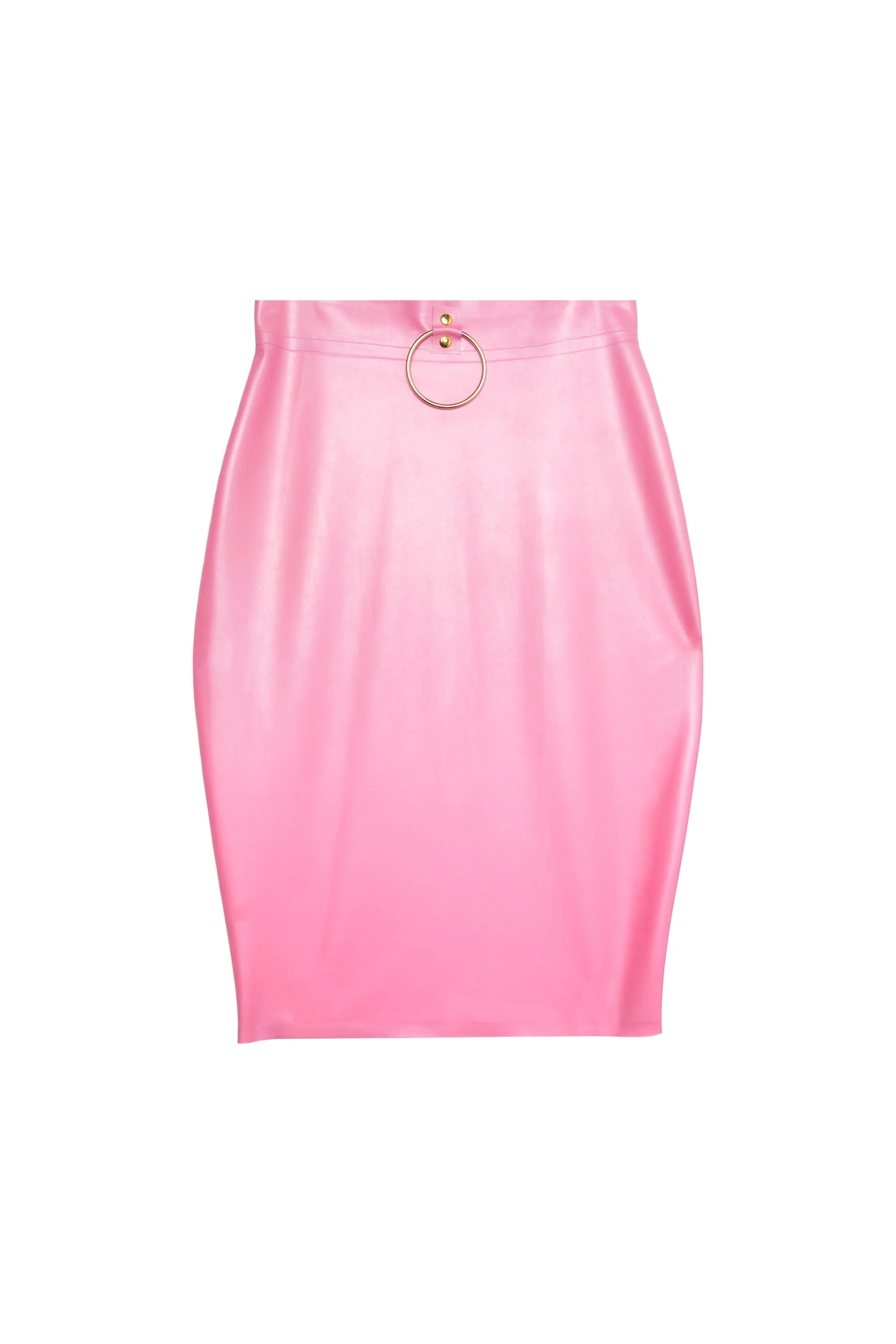 Imogen Pink Latex and Ring Pencil Skirt - Image 6