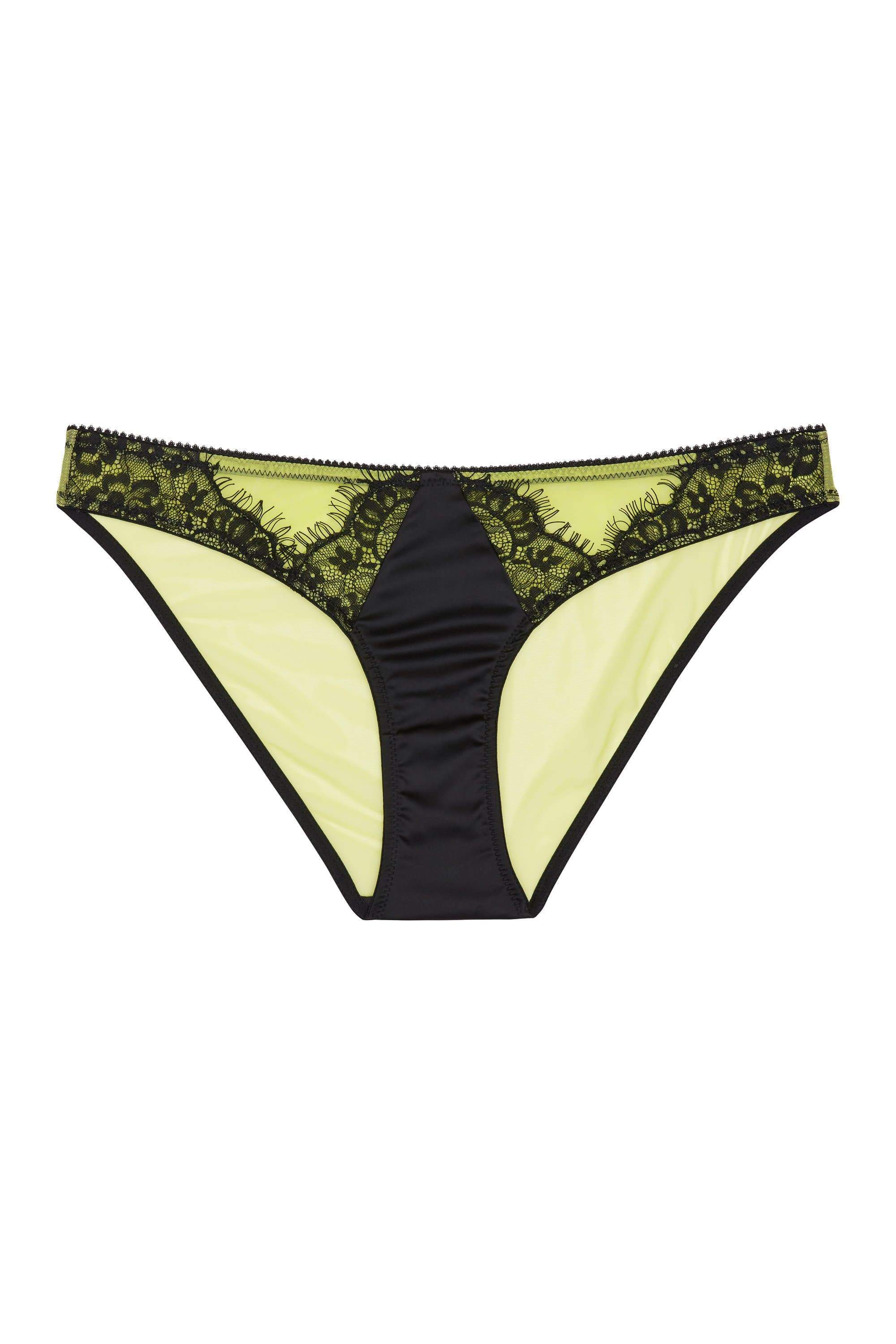 Indigo Lime Satin and Lace Picot Brief - Image 10