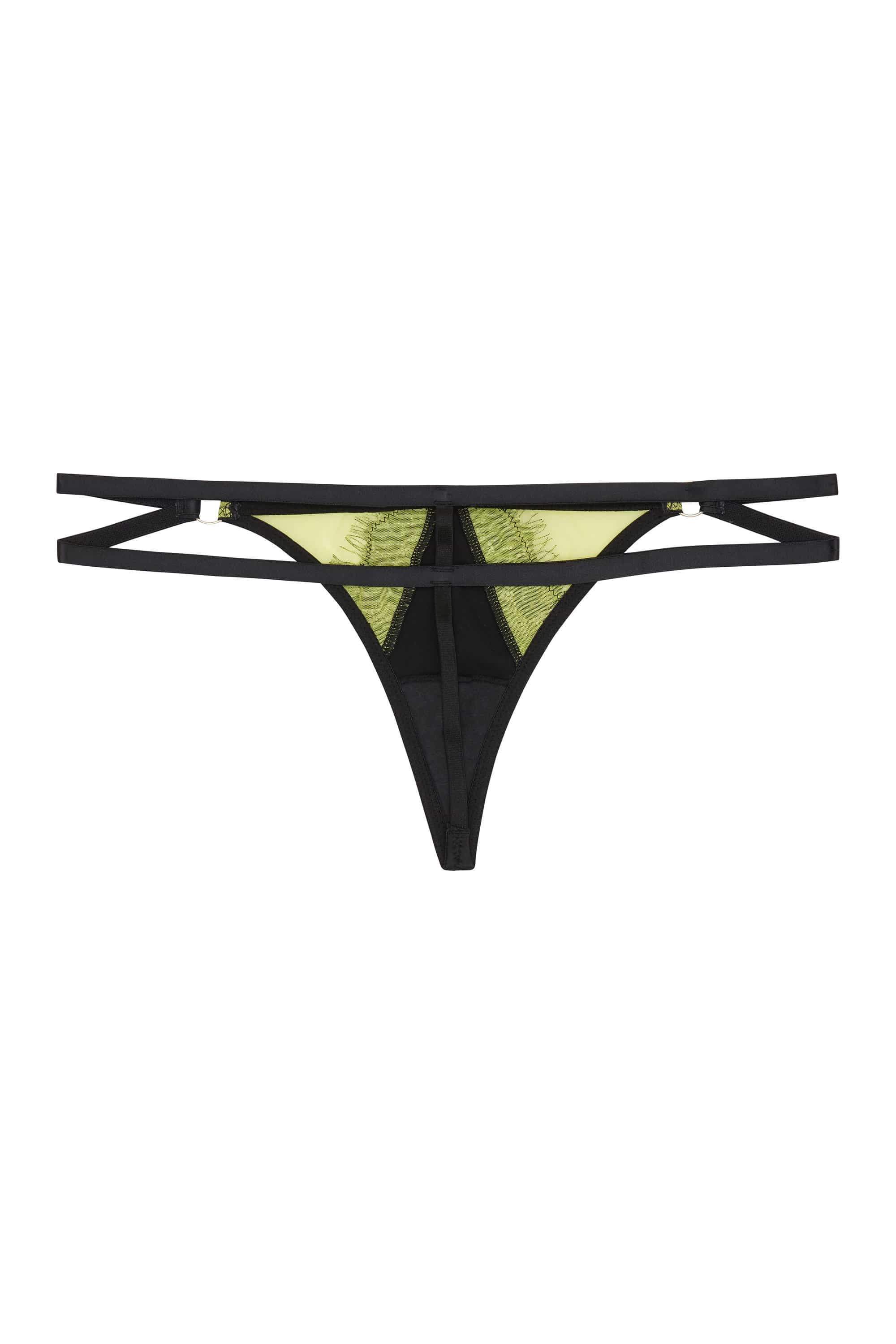 Indigo Lime Strappy Picot Thong - Image 10