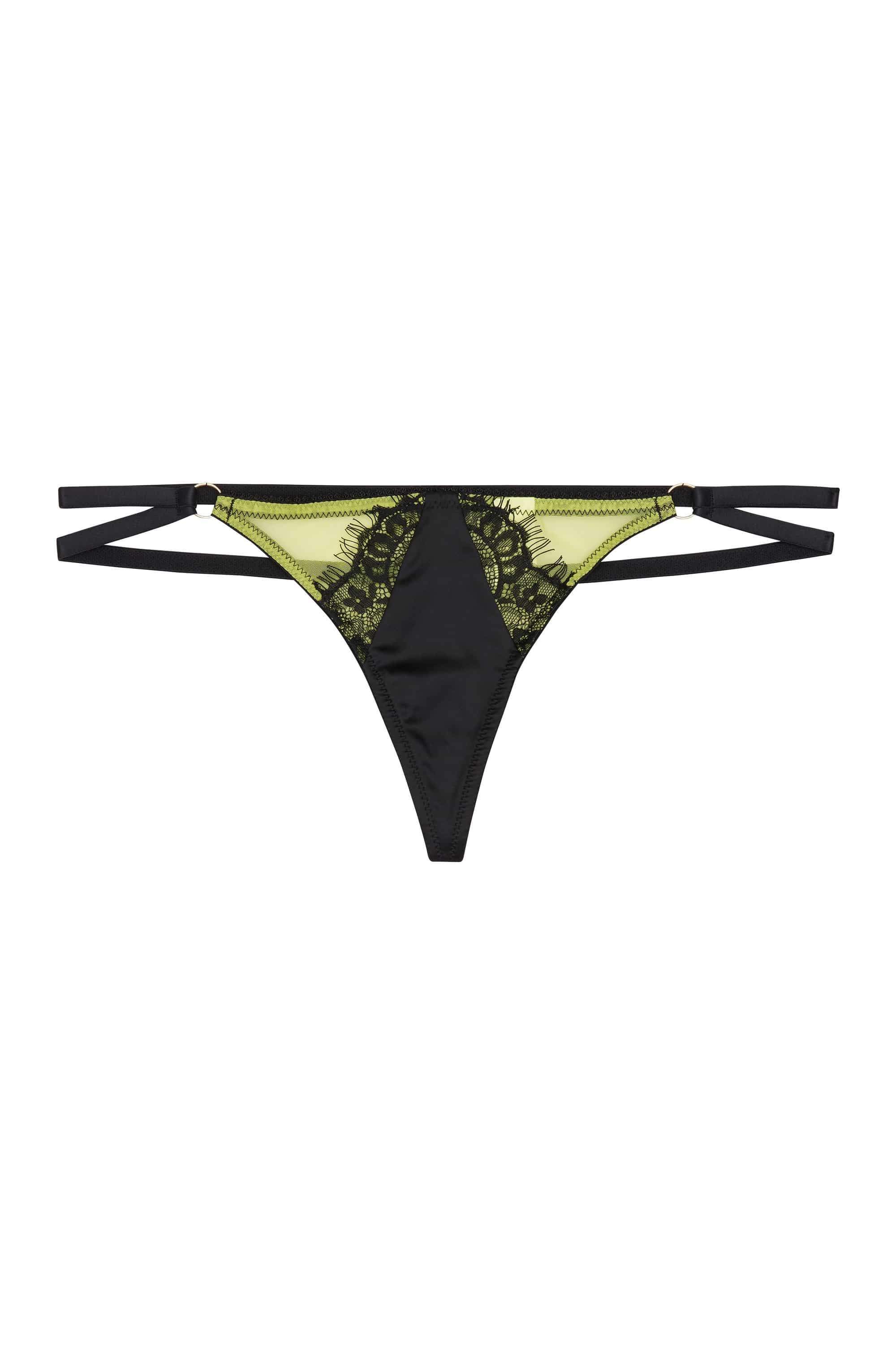 Indigo Lime Strappy Picot Thong - Image 9
