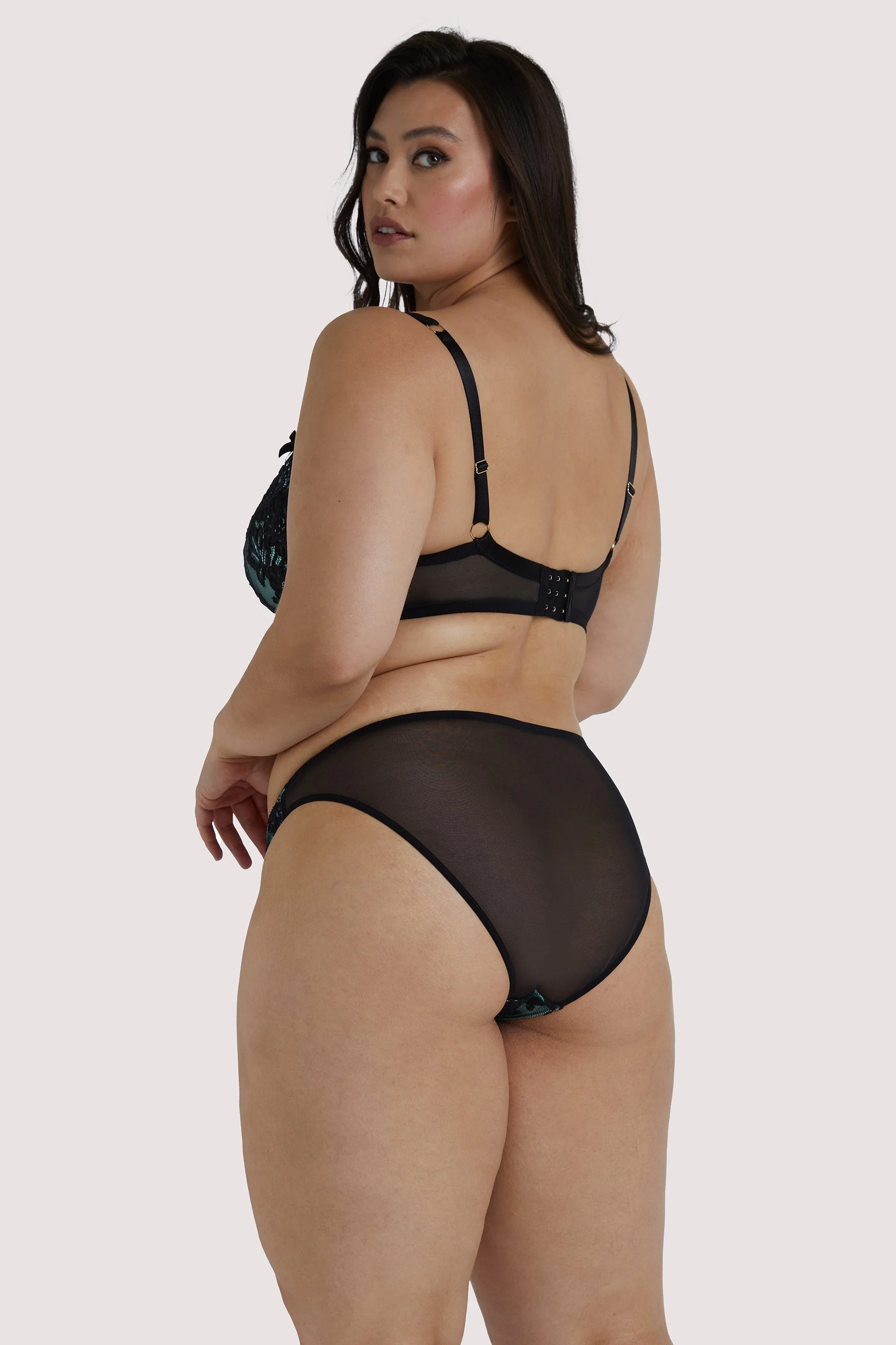 Jaquelina Mint Contrast Brazilian Brief - Image 9