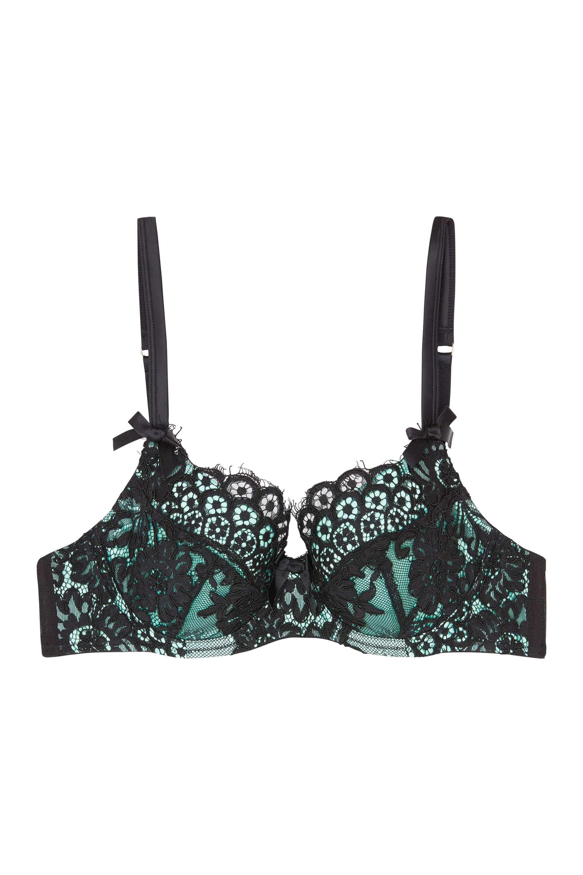 Jaquelina Mint Contrast Plunge Bra - Image 3