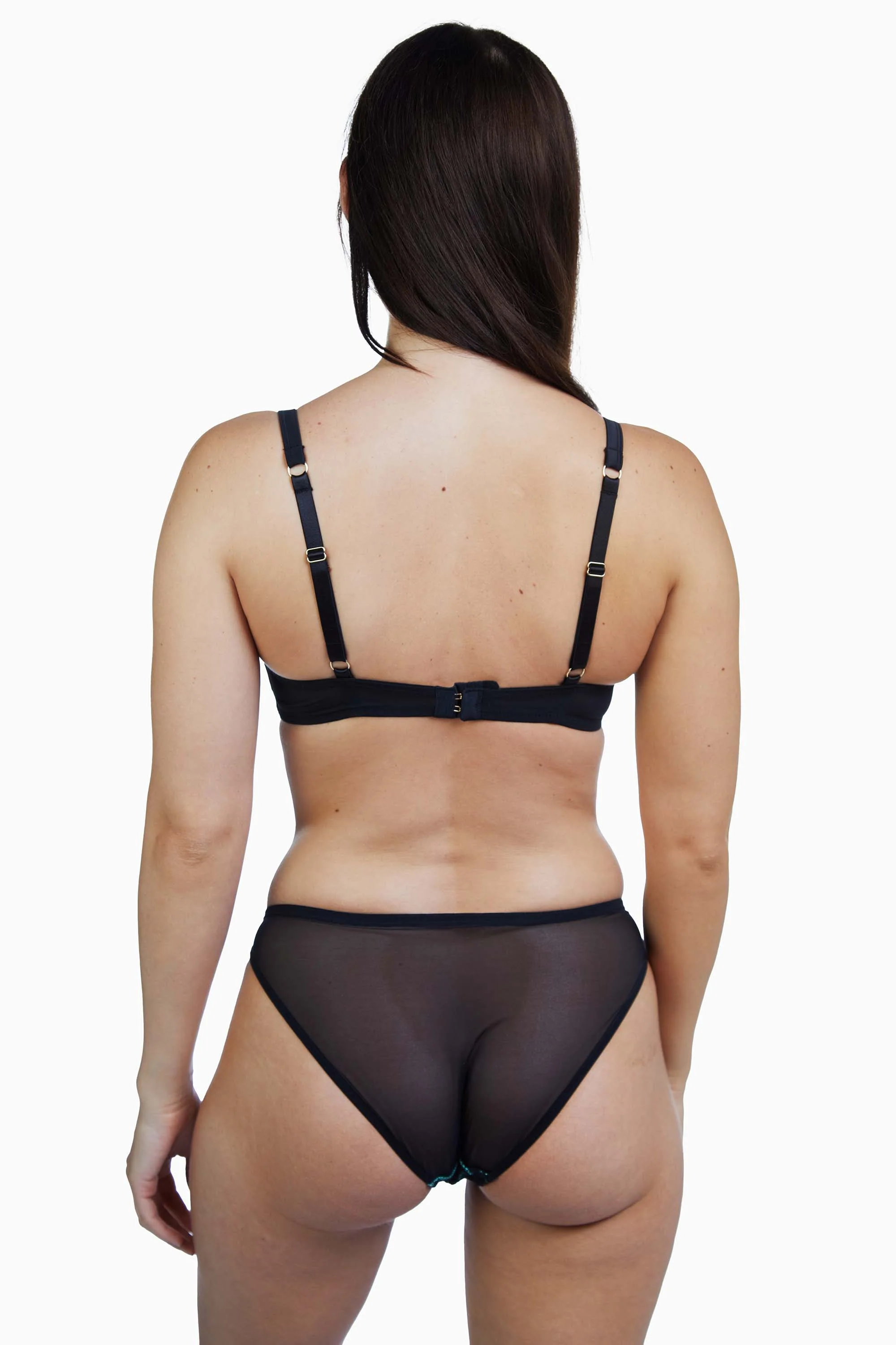 Jaquelina Mint Contrast Quarter Cup Bra - Image 3