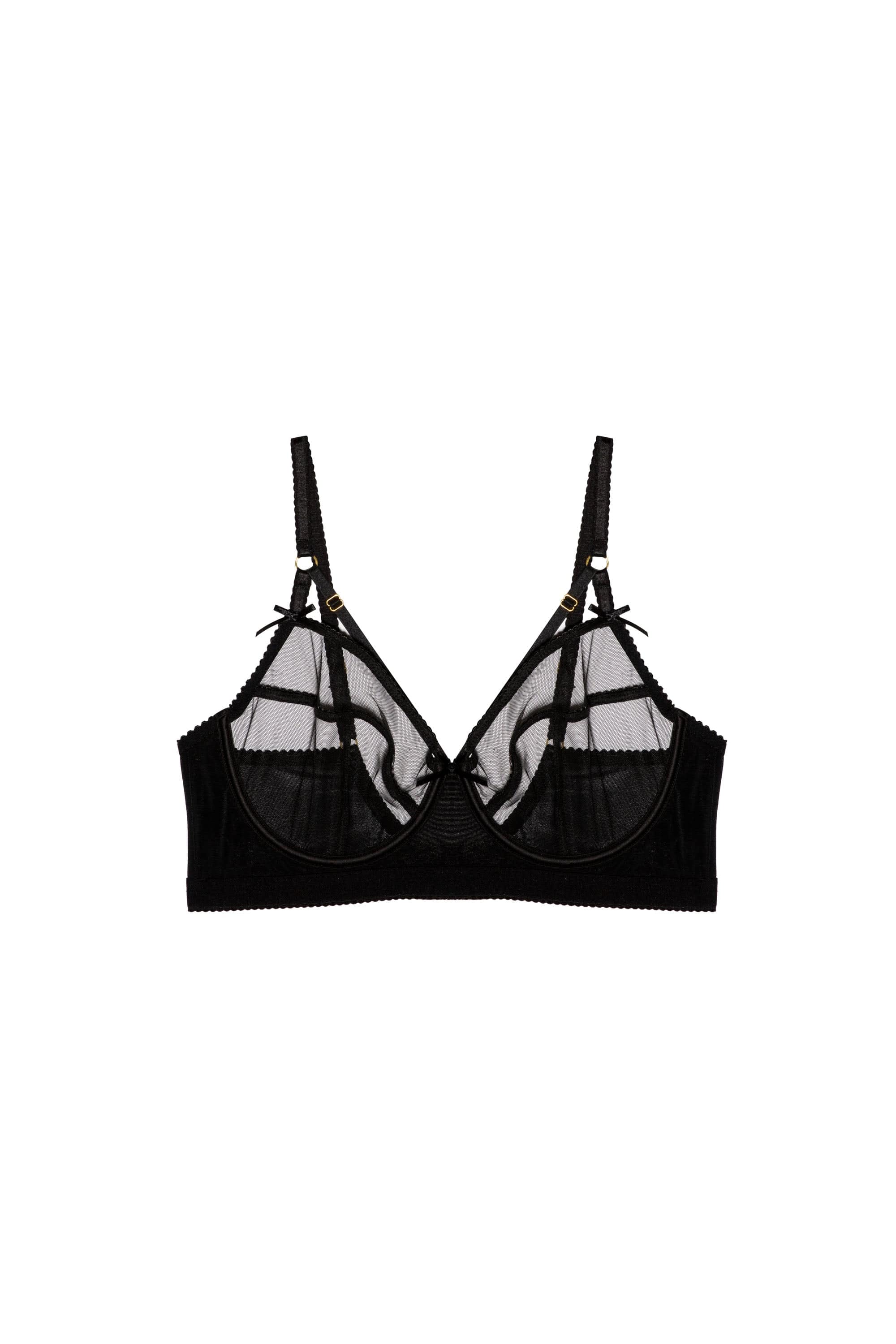 Josie Black Mesh D+ Bra - Image 4