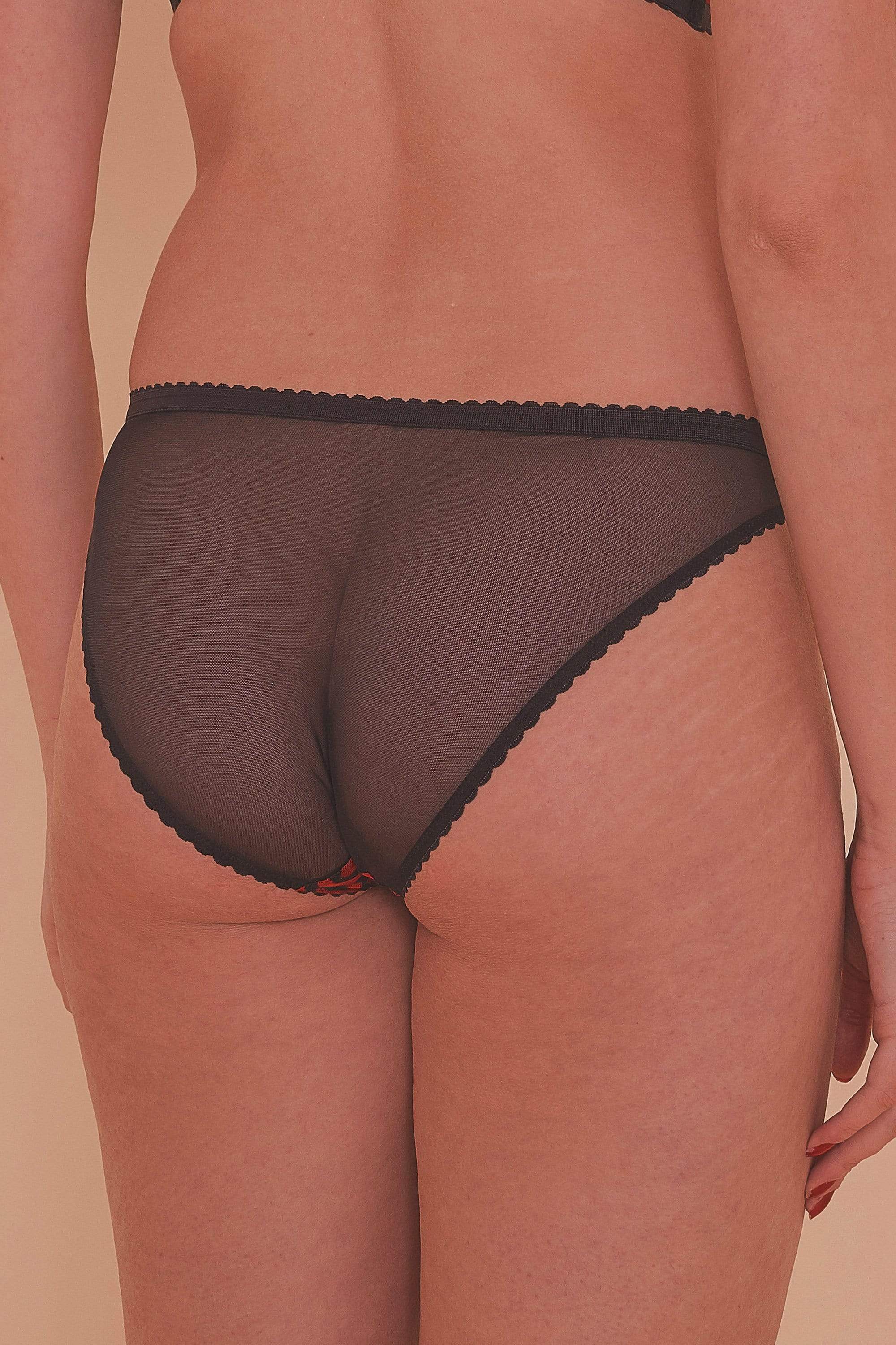 Josie Leopard Mesh Picot Cheeky Brazilian Brief Core - Image 3