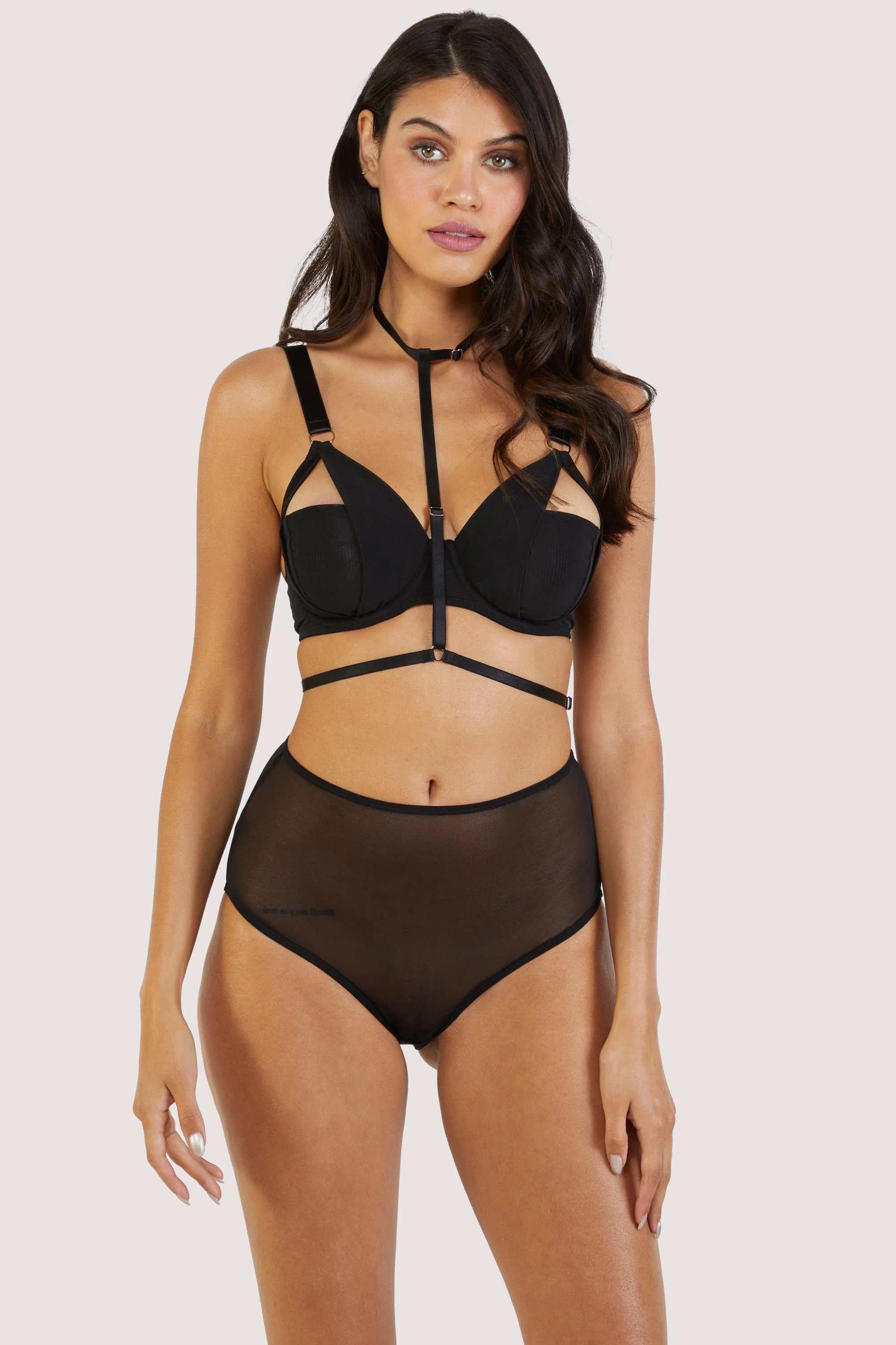 Juliet Black Cut Out High Waist Brief - Image 3