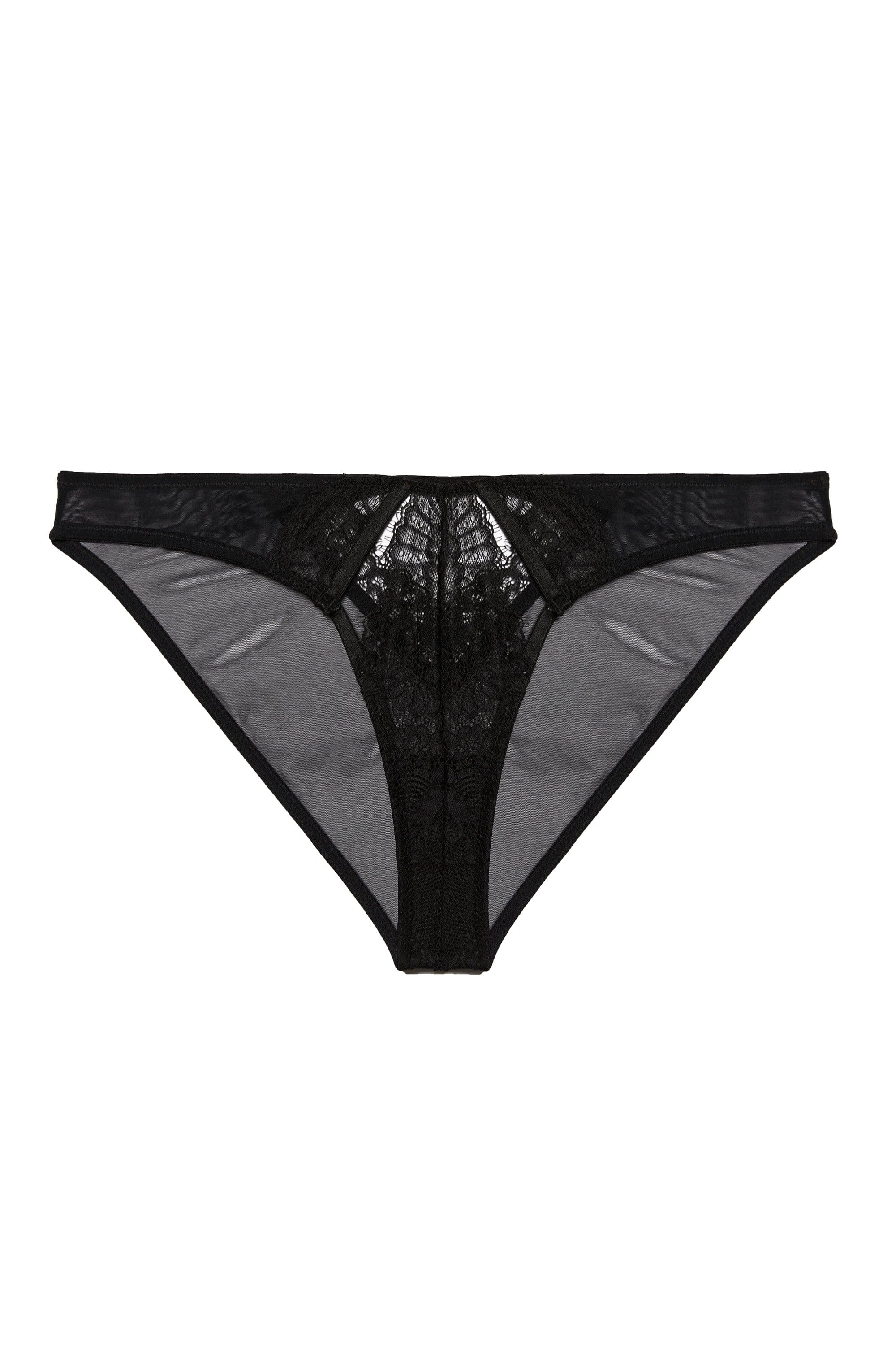 Kennedy Black Strappy Mesh and Lace Brief - Image 4