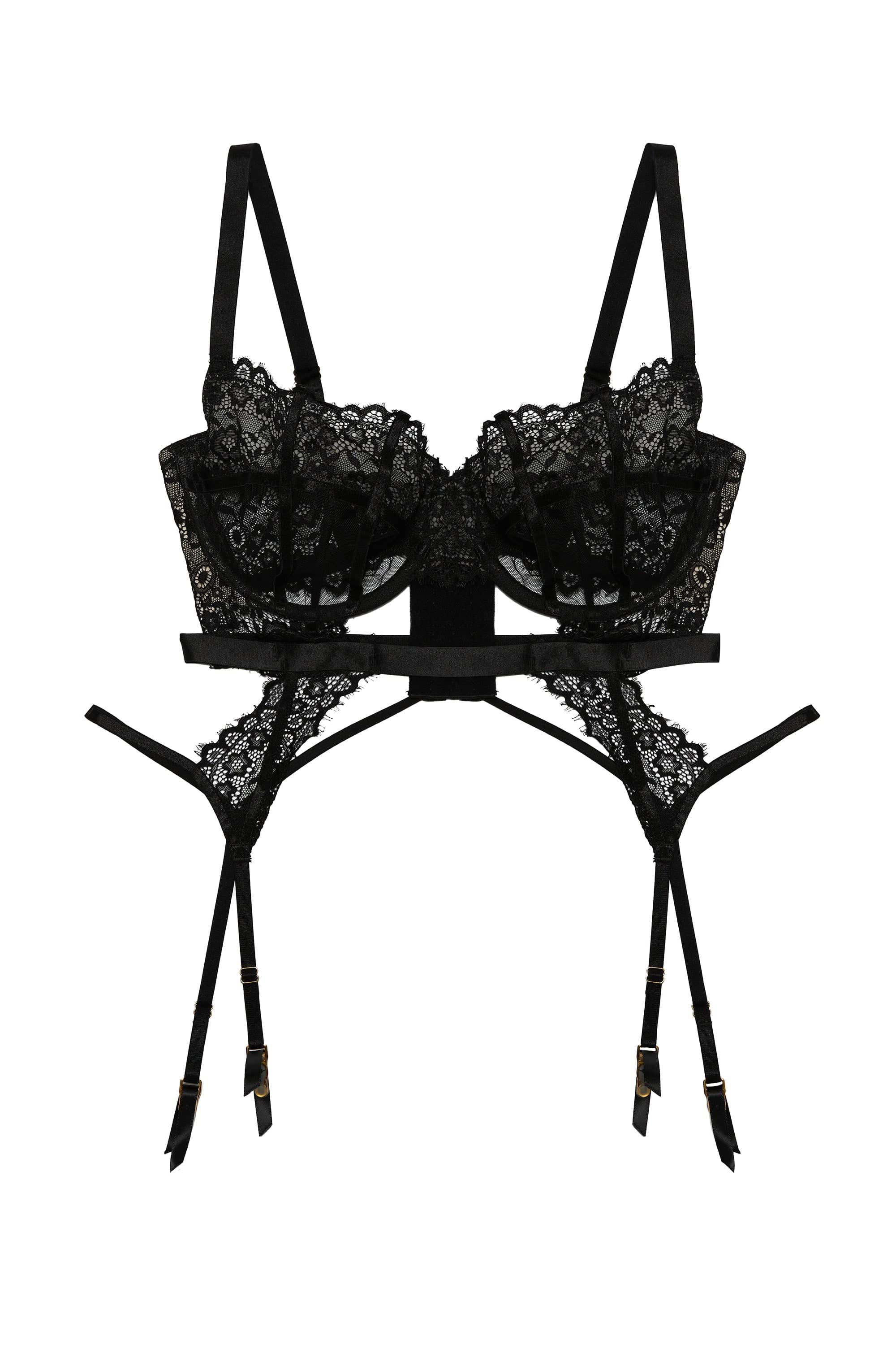 Kennedy Black Wired Cut out Basque - Image 6