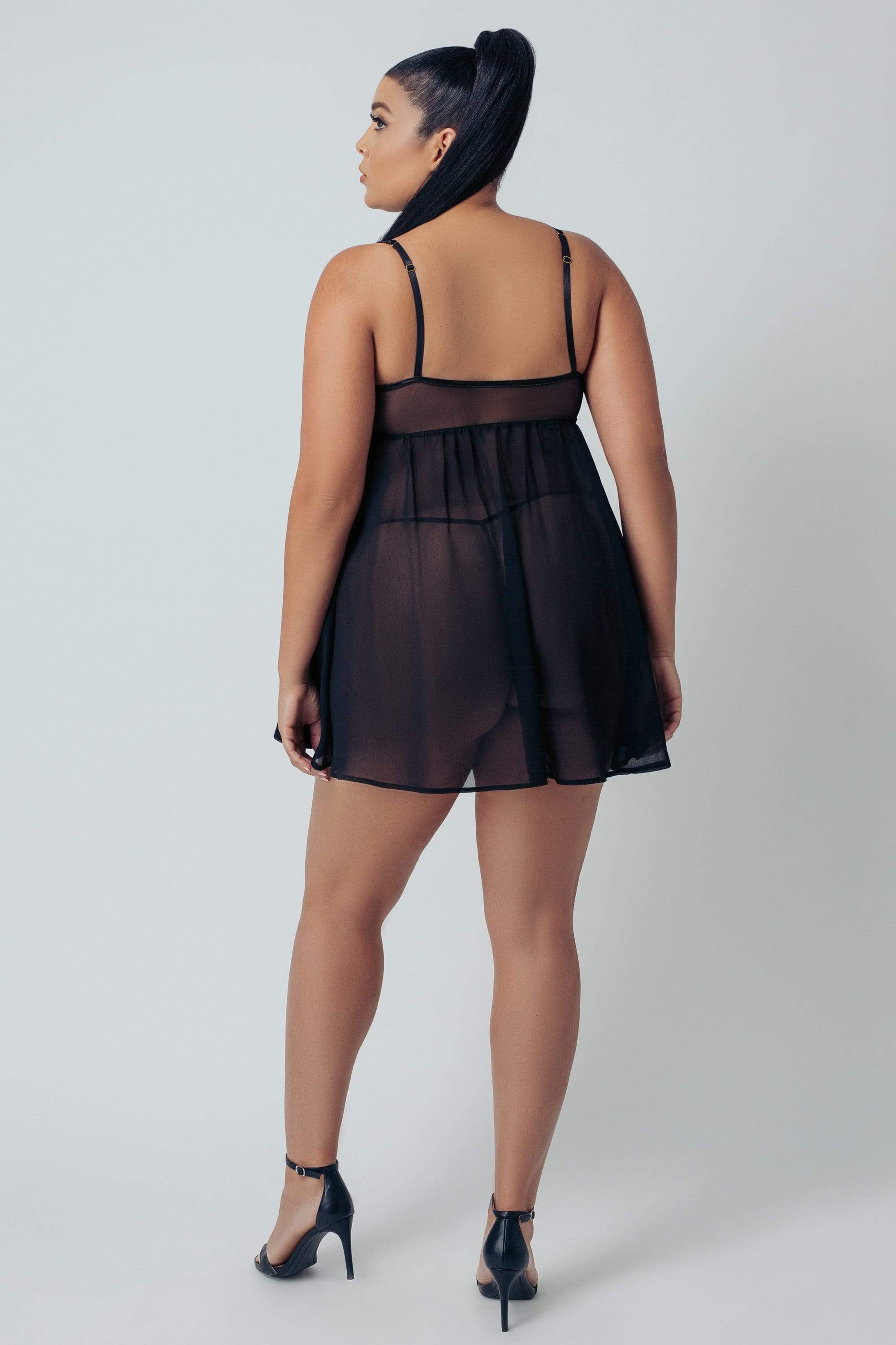 Kilo Brava Black Wild Roses Mini Dress - Image 4