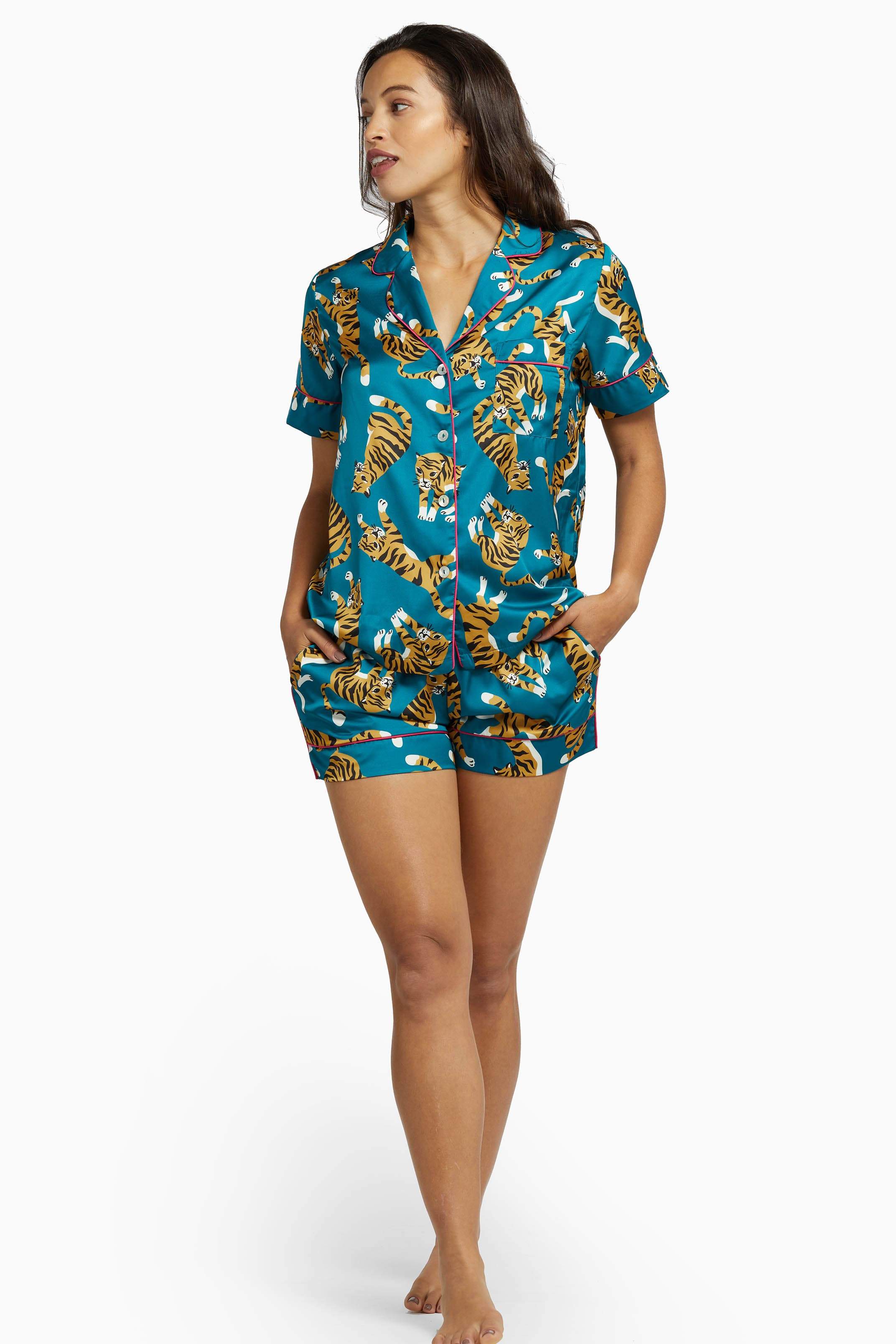 Teal Tiger Pyjama Set - Image 2
