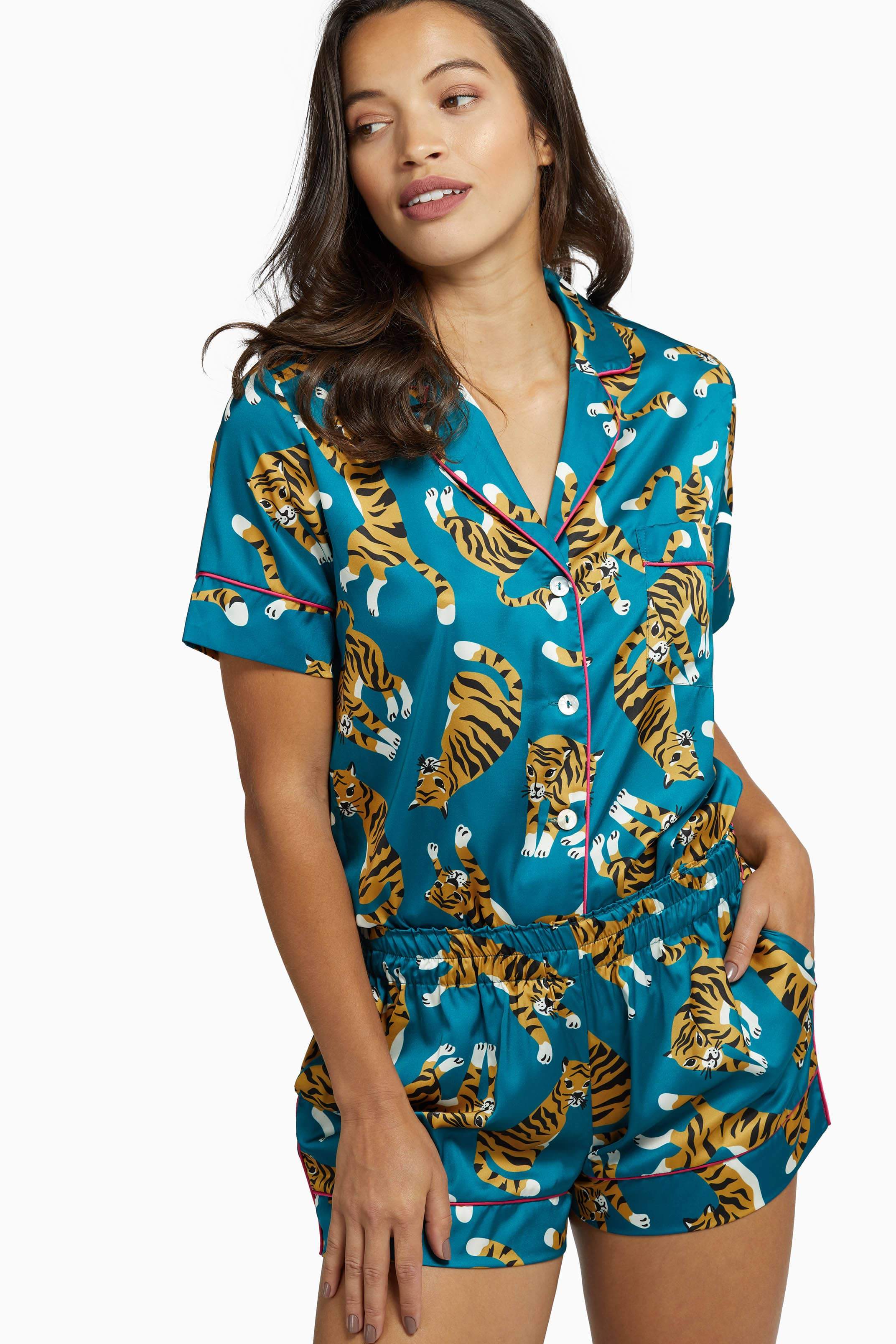 Teal Tiger Pyjama Set - Image 3