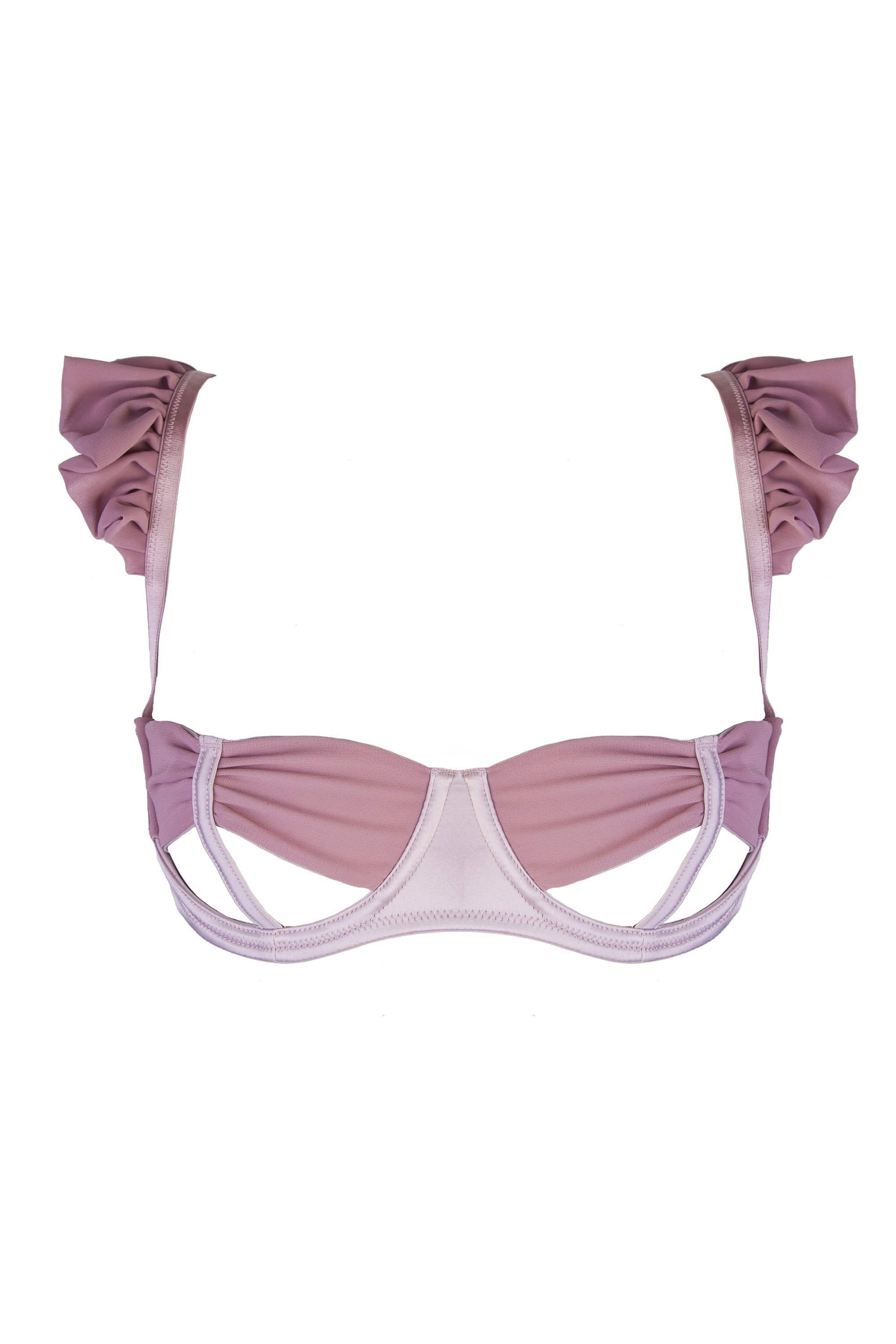 Lana Heather Satin Bow Open Bra A-D cups - Image 2