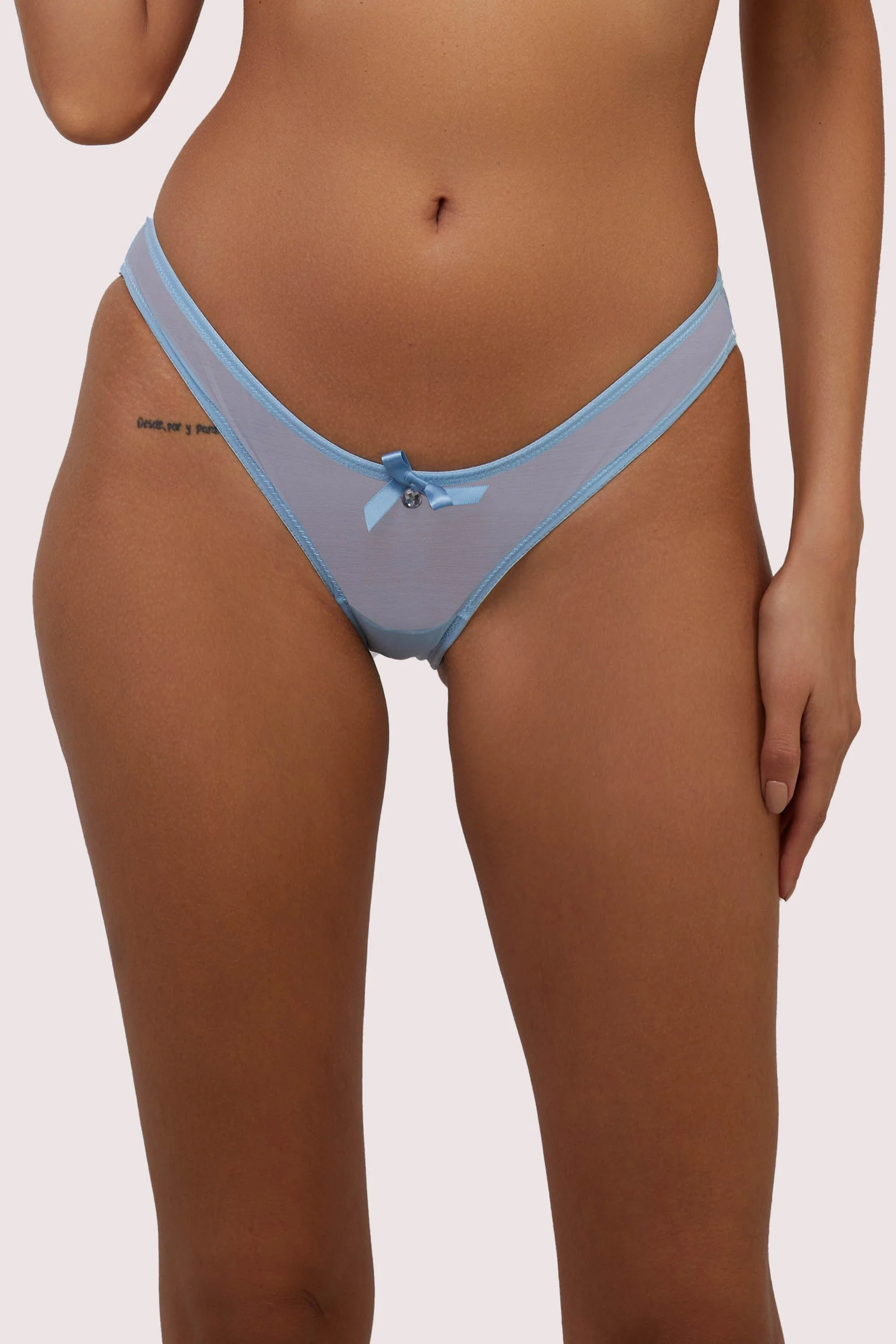 Lulu Baby Blue DiamantÃ© Marabou Set - Image 5