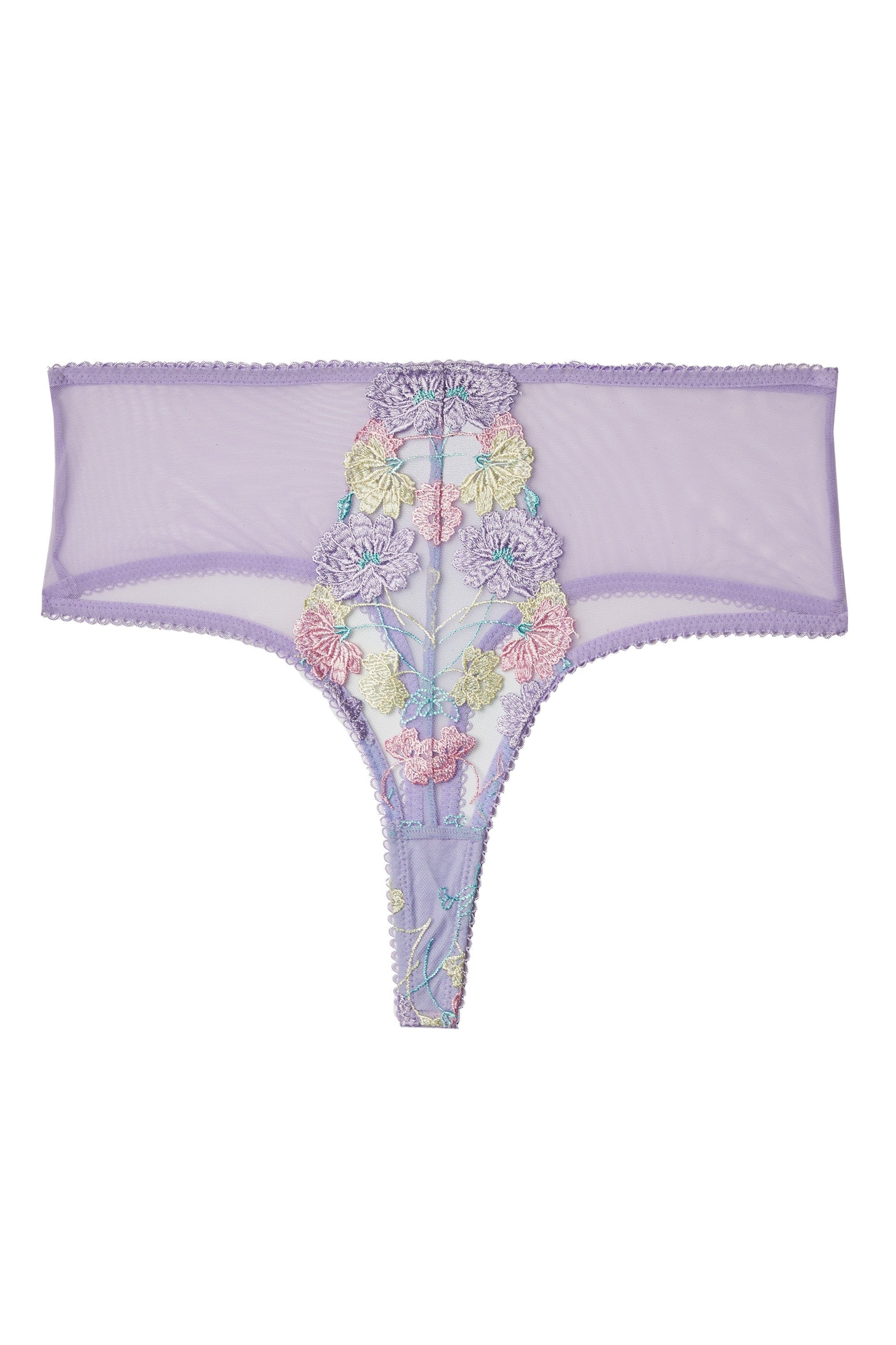 Luna Pastel Embroidered High Waisted Thong - Image 9