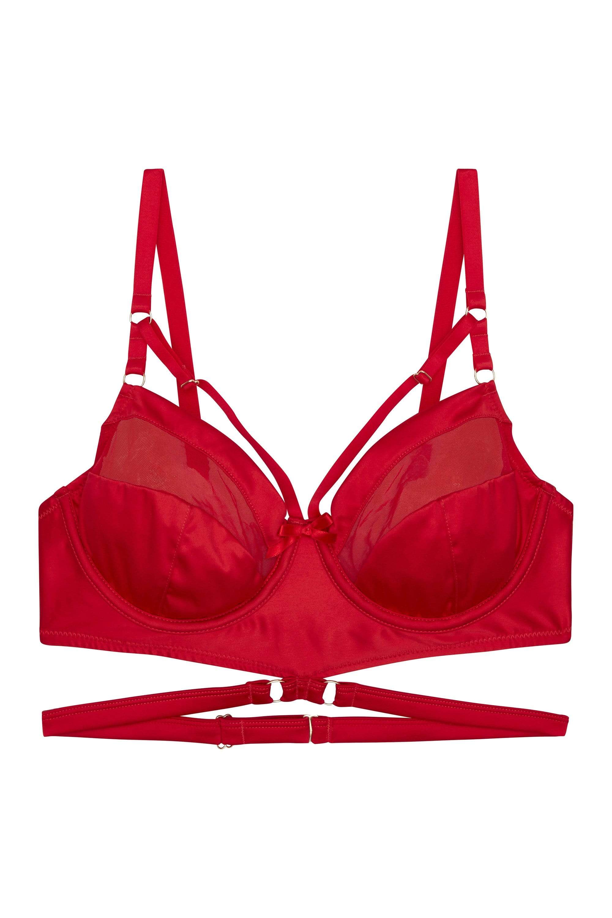 Playful Promises Madeleine Bondage Red Bra - Image 6