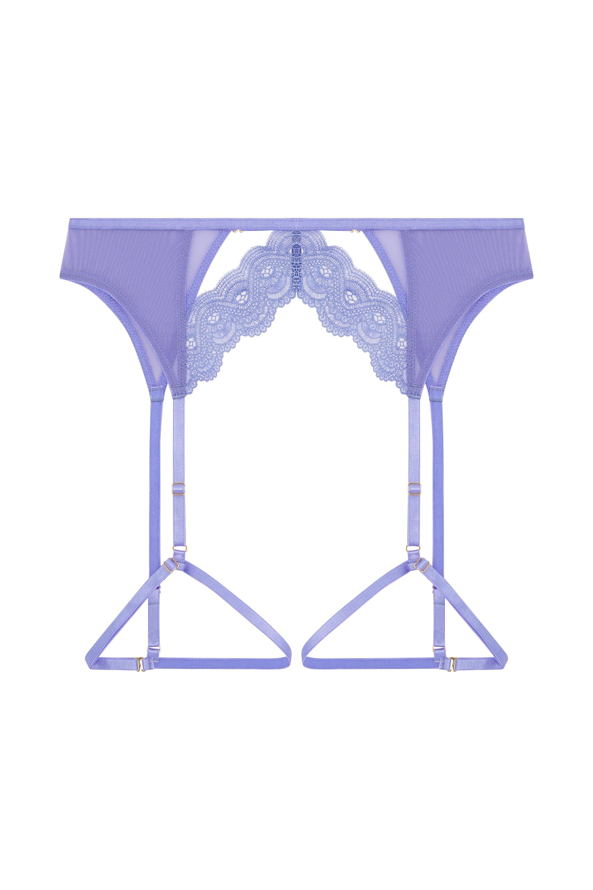 Maisie Blue Lace Trim Suspender - Image 4