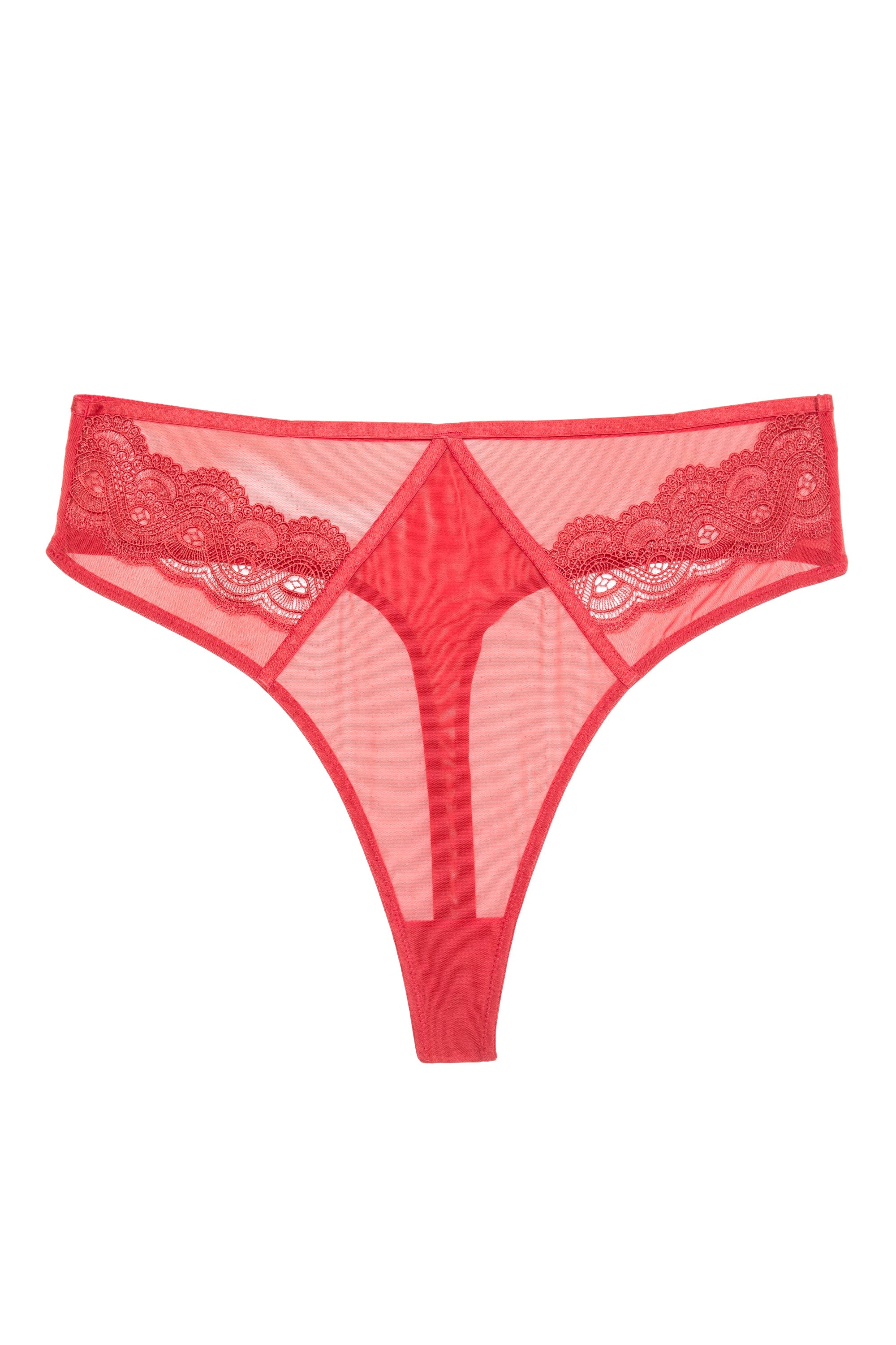 Maisie Red High Waist Thong - Image 7
