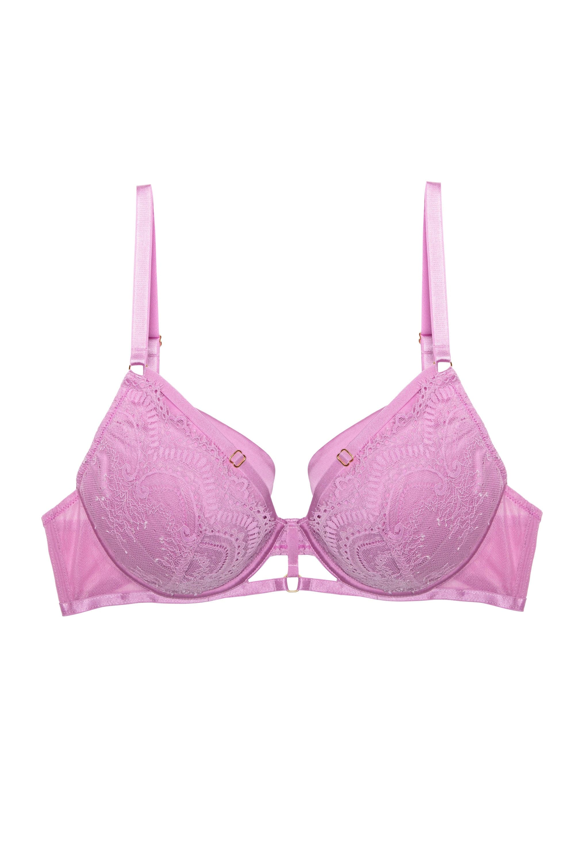 Marlie Pink Lace and Satin Bra - Image 5