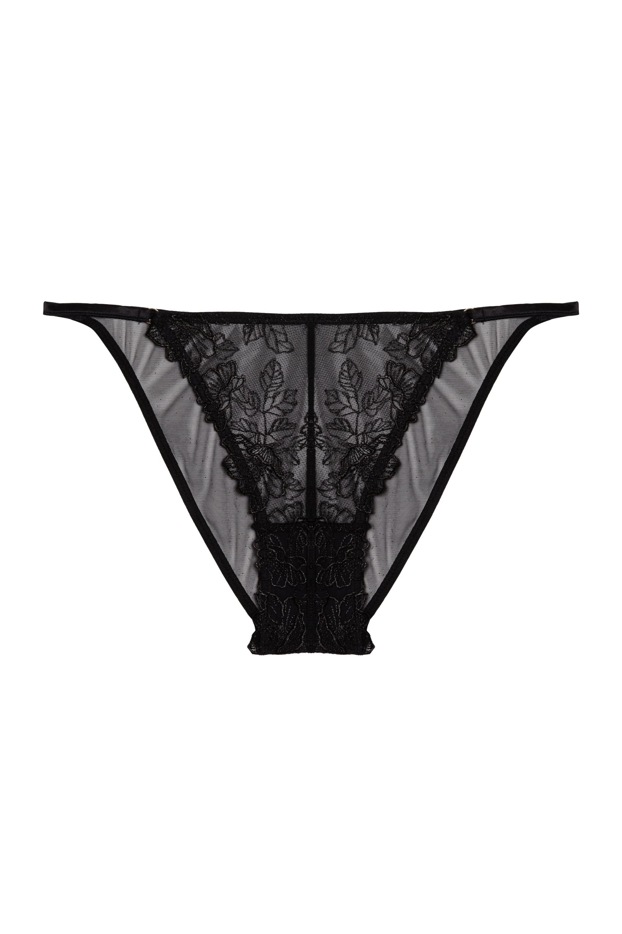 Marlowe Black Floral Embroidered Brief - Image 4