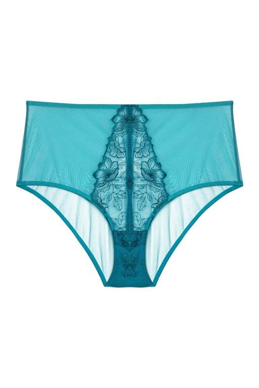 Marsha Teal Embroidery High Waisted Brief - Image 4