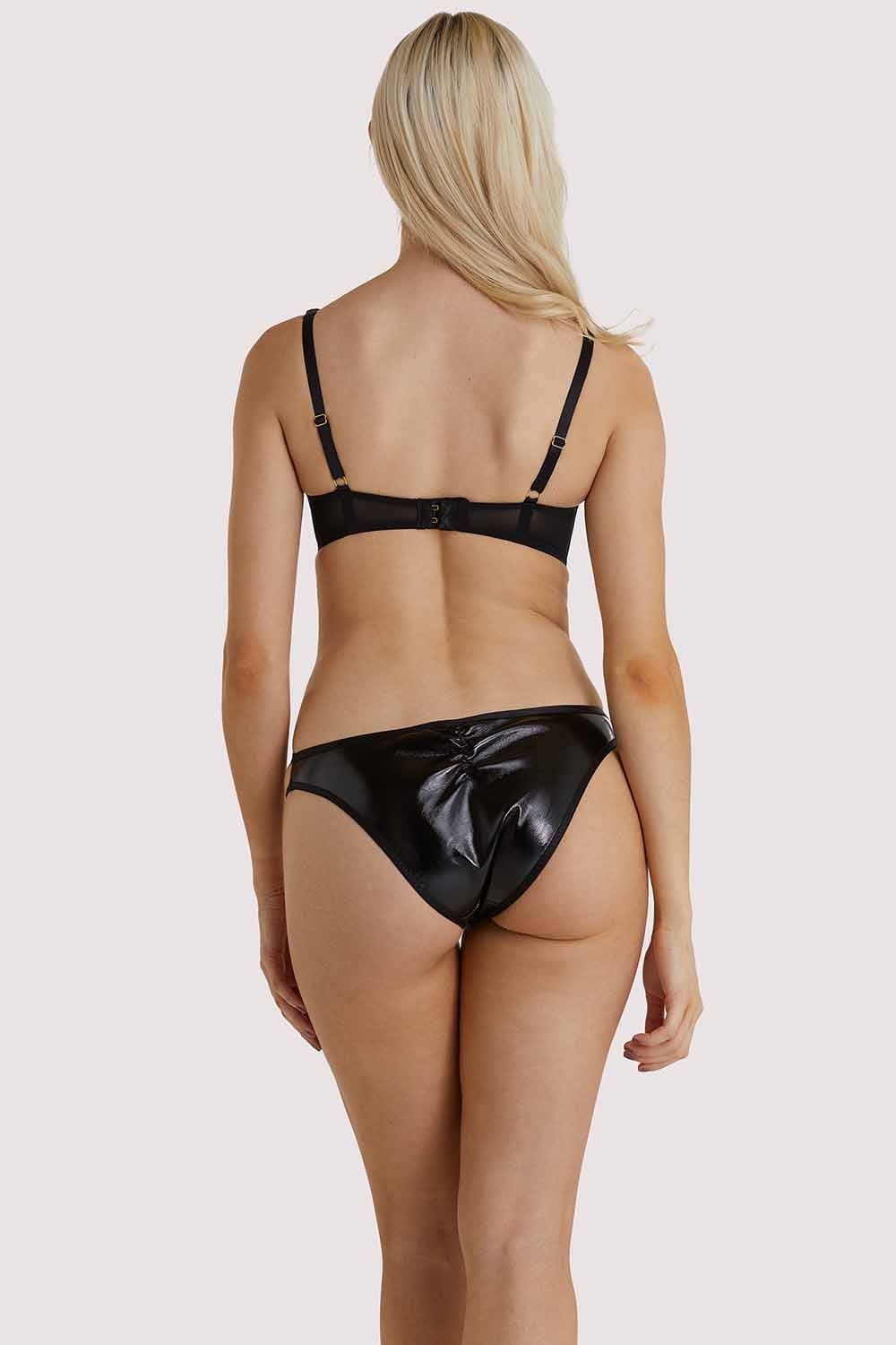 Maxine Black PVC Strap and Ring Detail Brief - Image 6