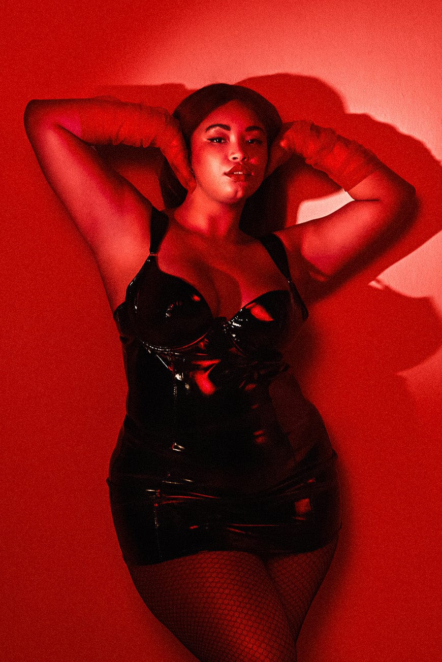 Maxine Black PVC Wired Dress - Image 3