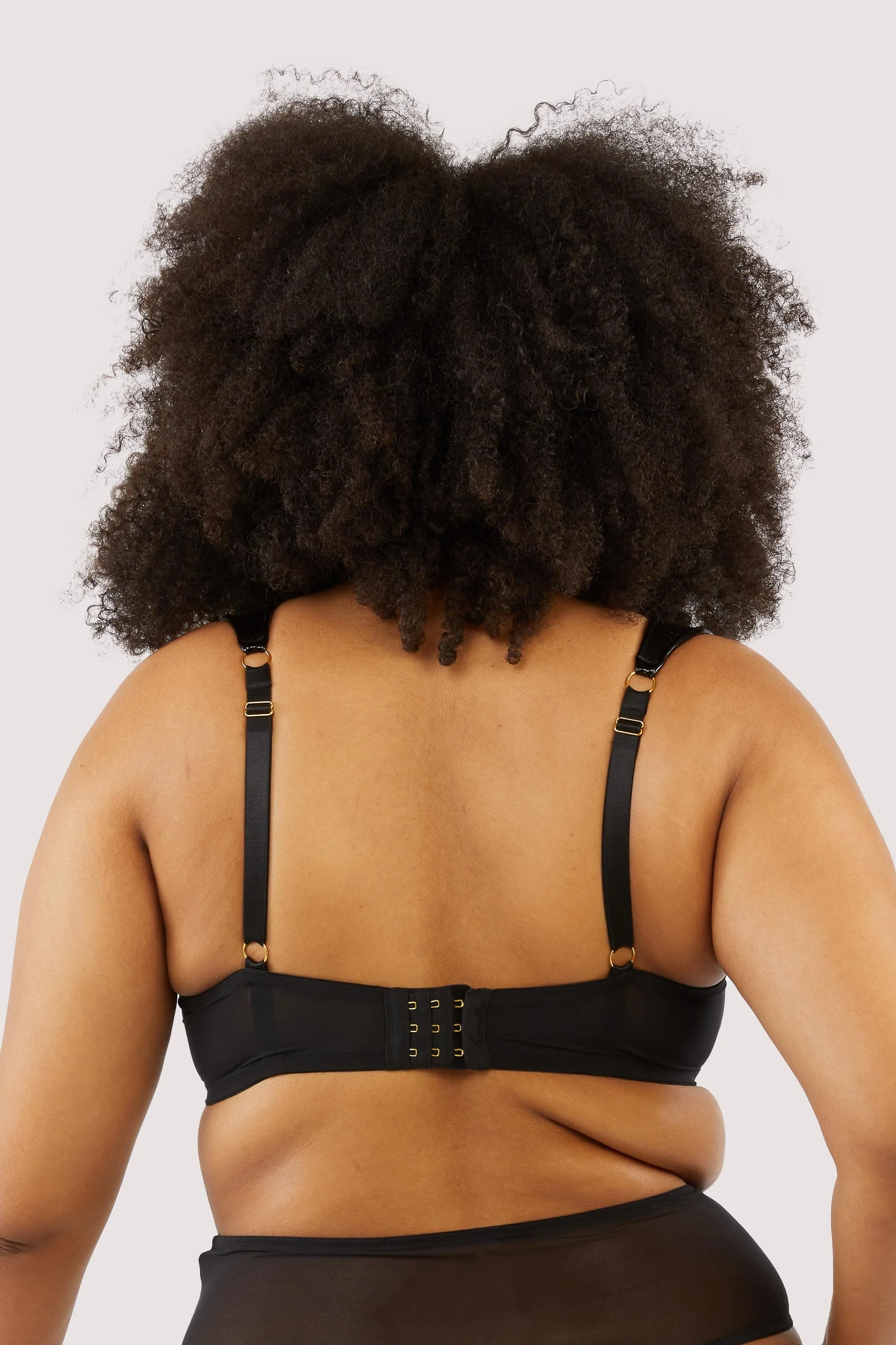Maxine Black PVC Plunge Bra - Image 12