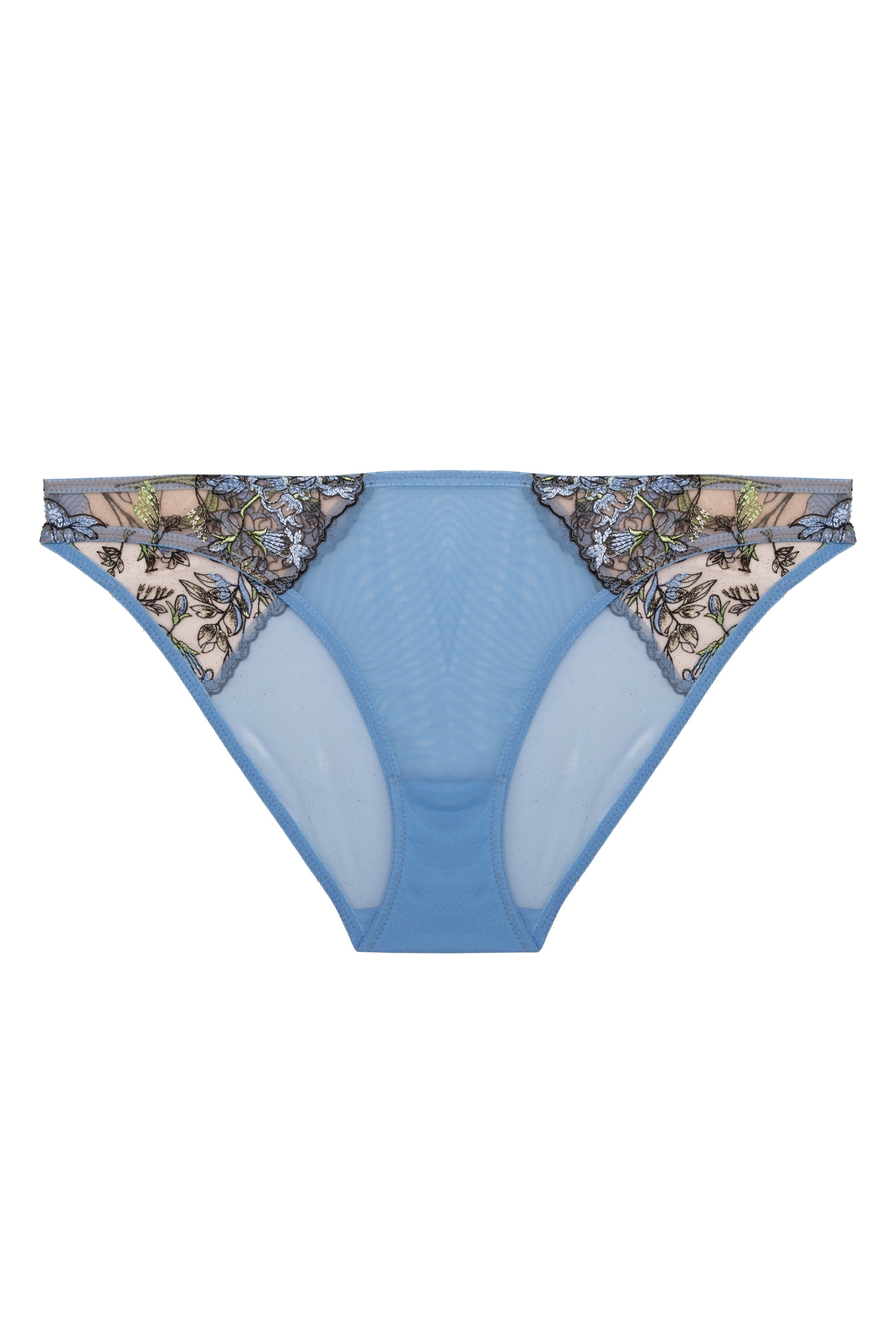 Mayla Blue Floral Embroidered Brief - Image 4
