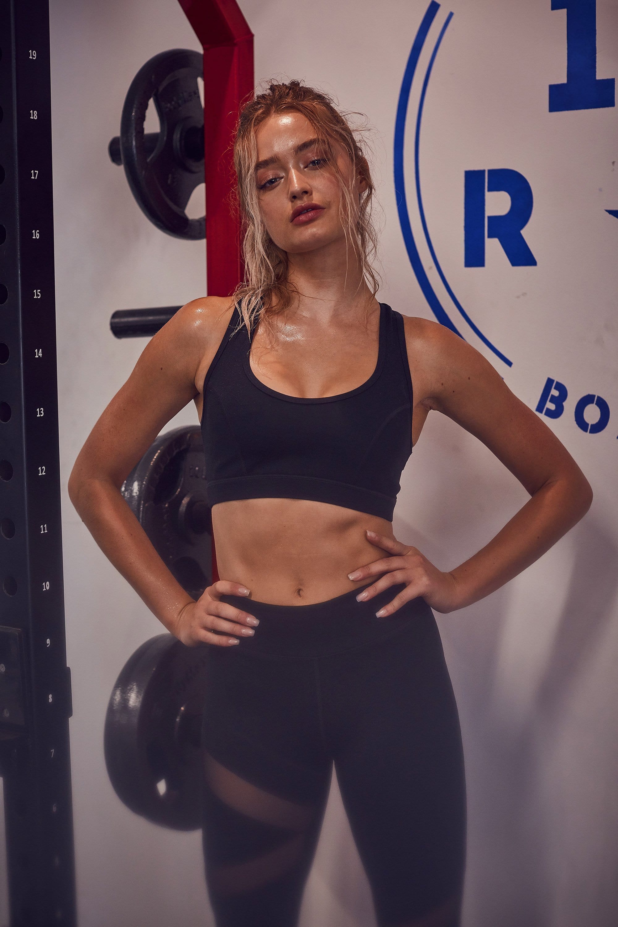 Mesh Panel Crop Leggings Black - Image 3