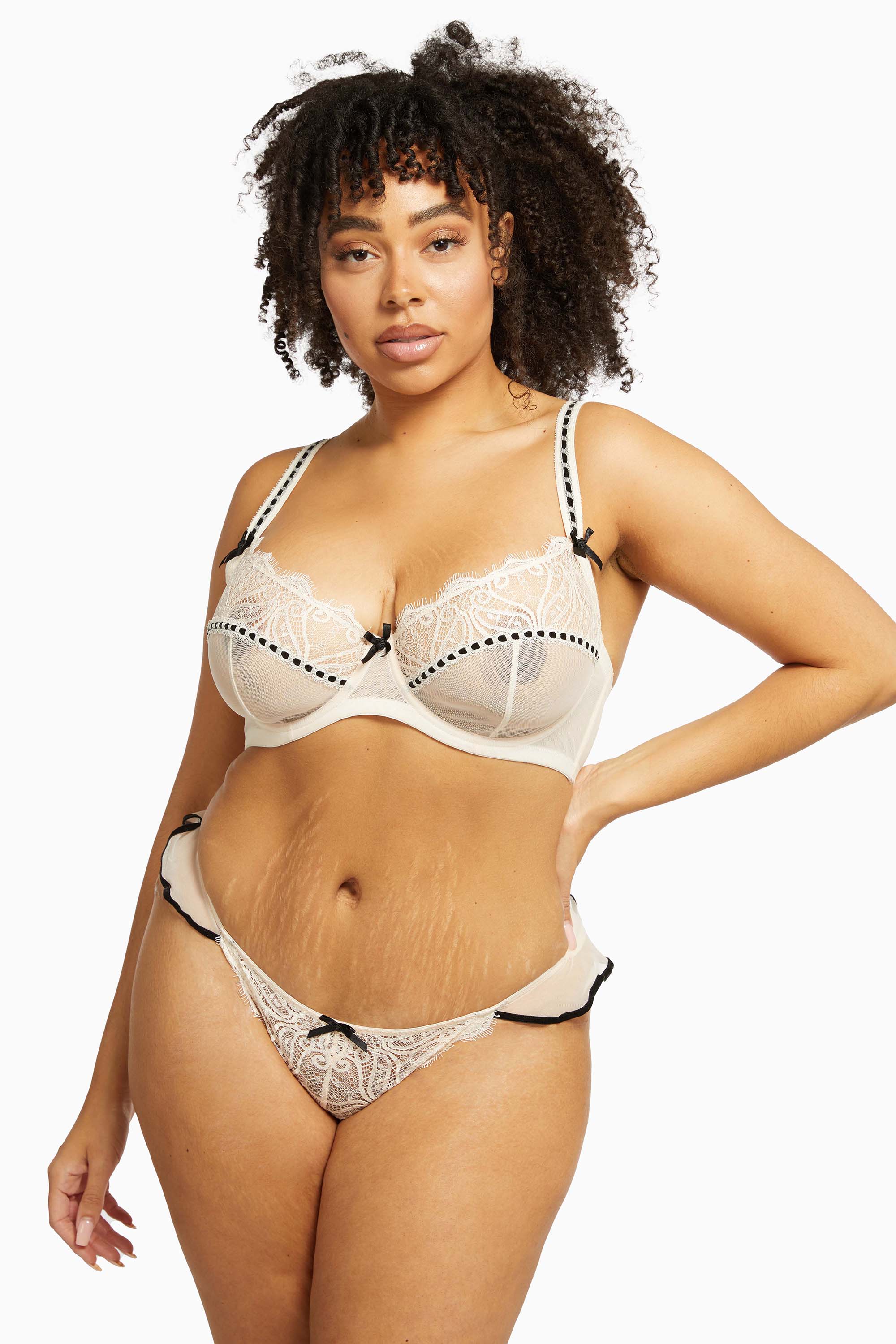 Monica Ribbon Slot Brief Peach Core - Image 6