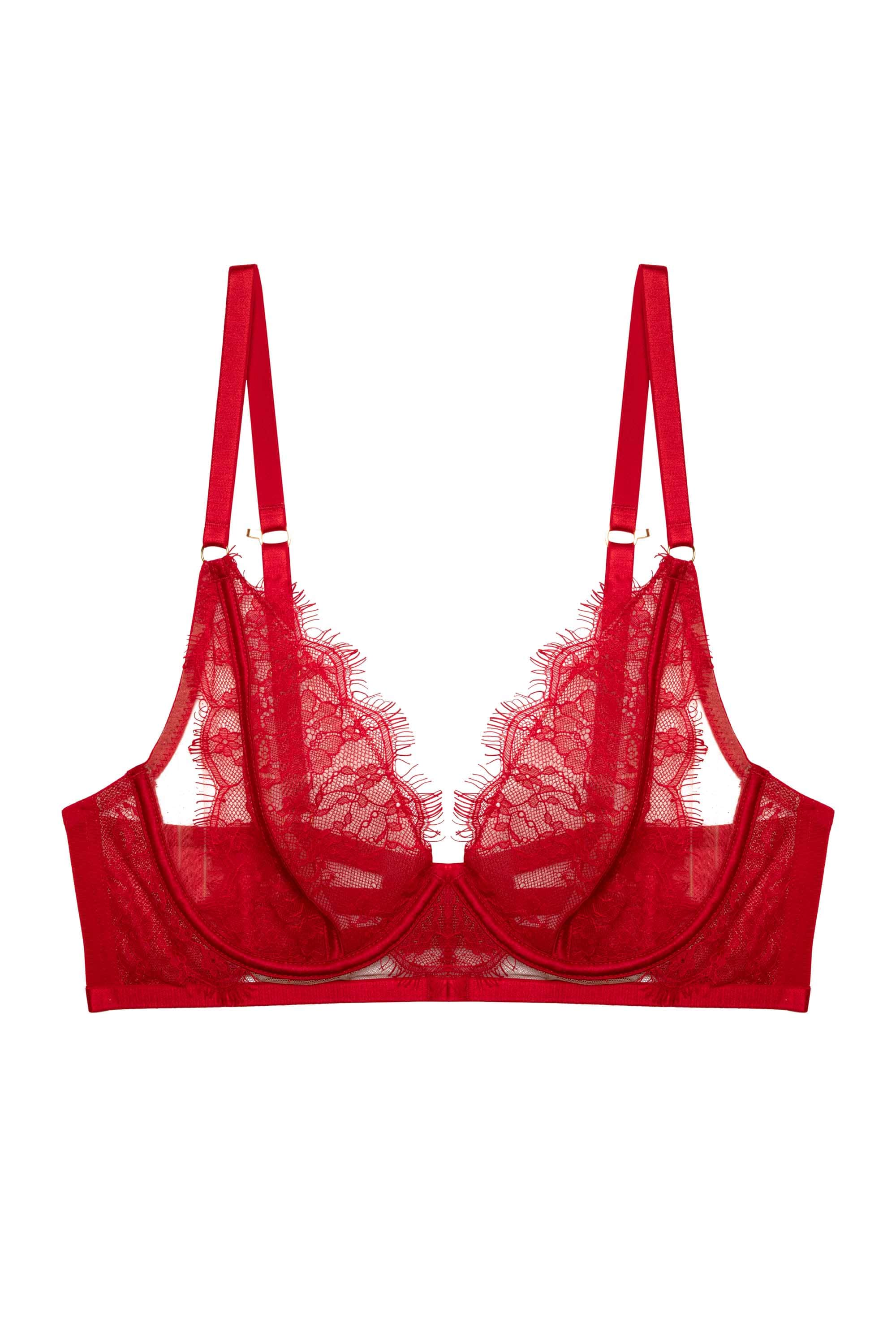 Natalia Red Eyelash Lace Set - Image 5