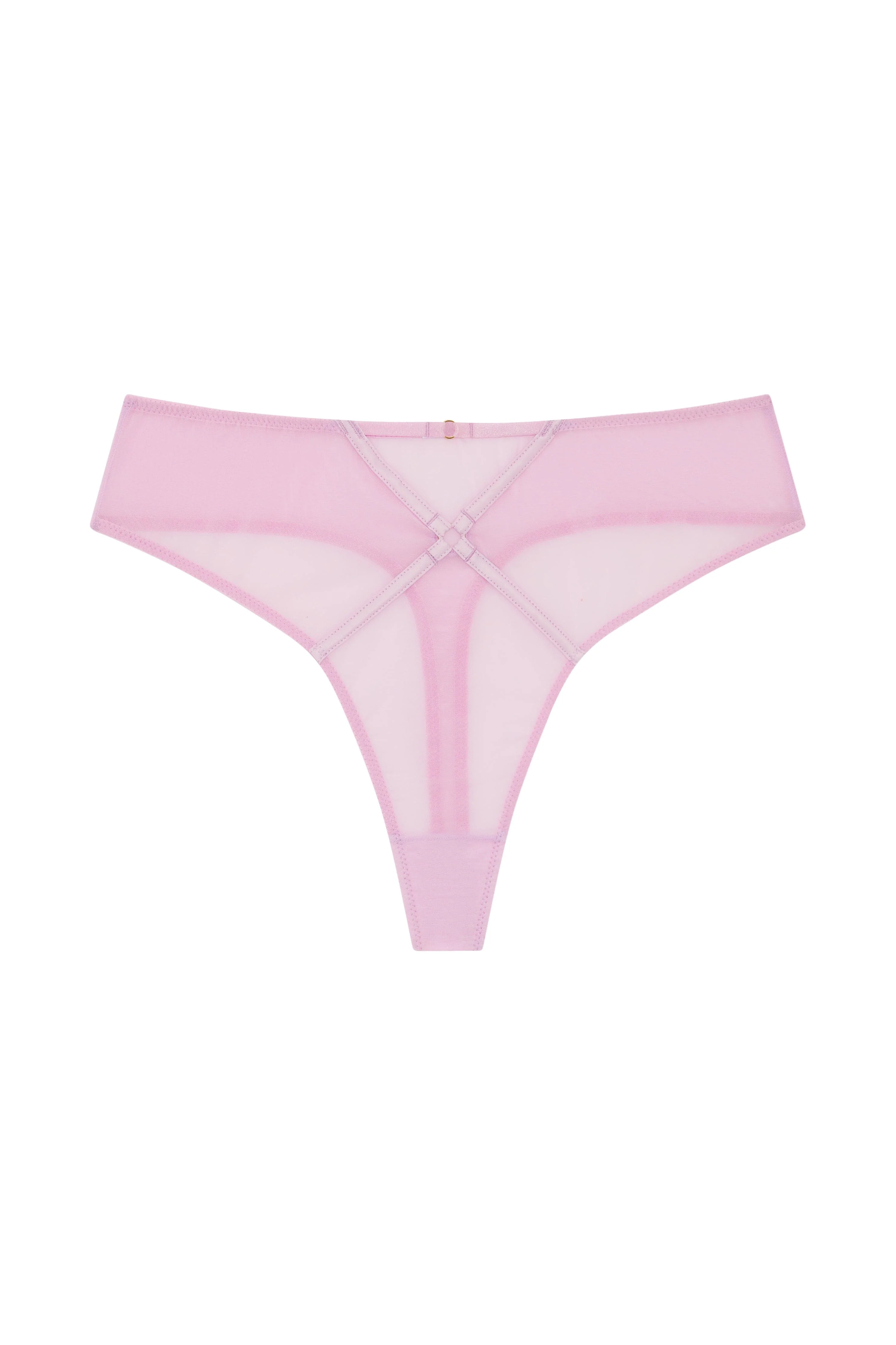 Naya Lilac Mesh Cut Out High Waist Thong - Image 4