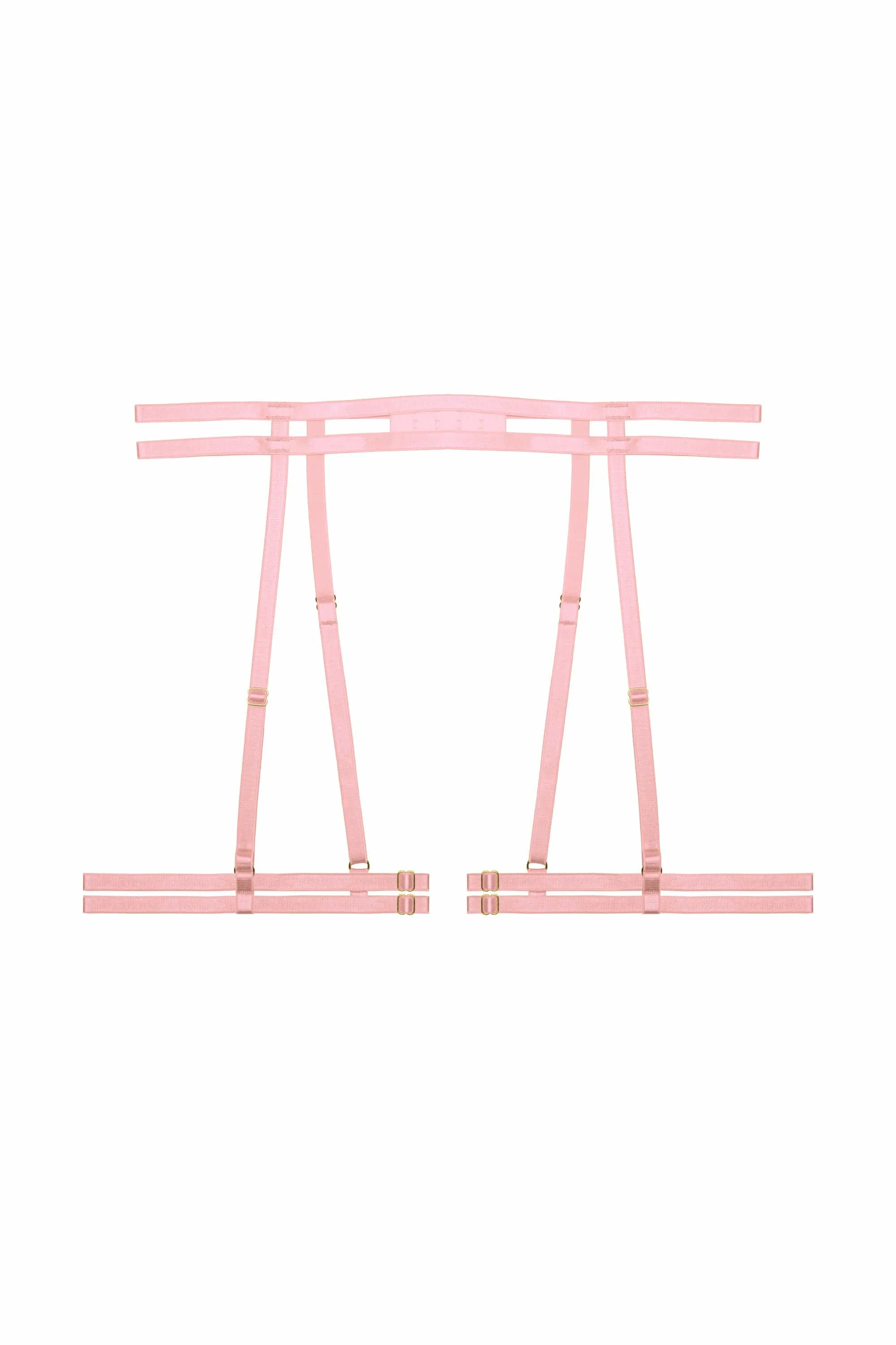 Nella Peach Strappy Suspender Belt - Image 5