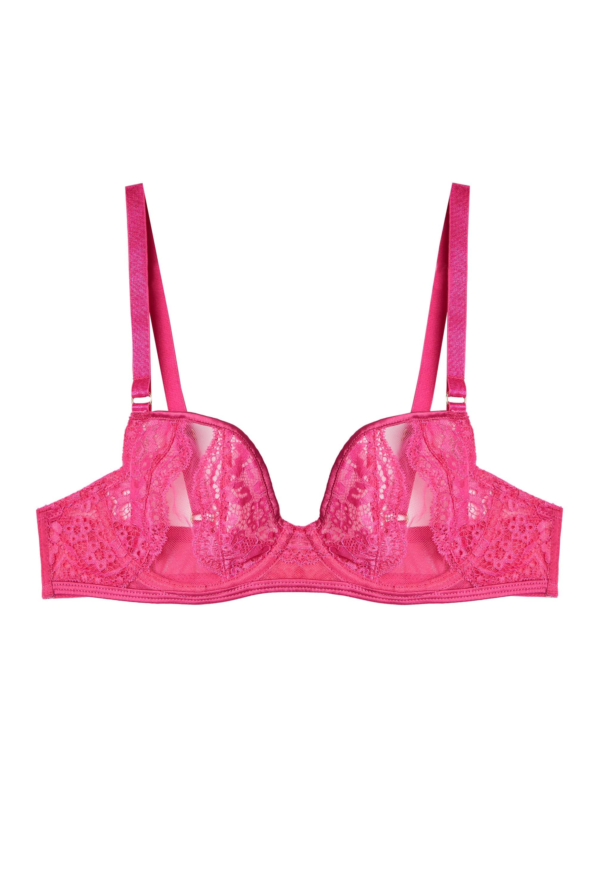 Ophelia Pink Cut Out Lace Bra - Image 9