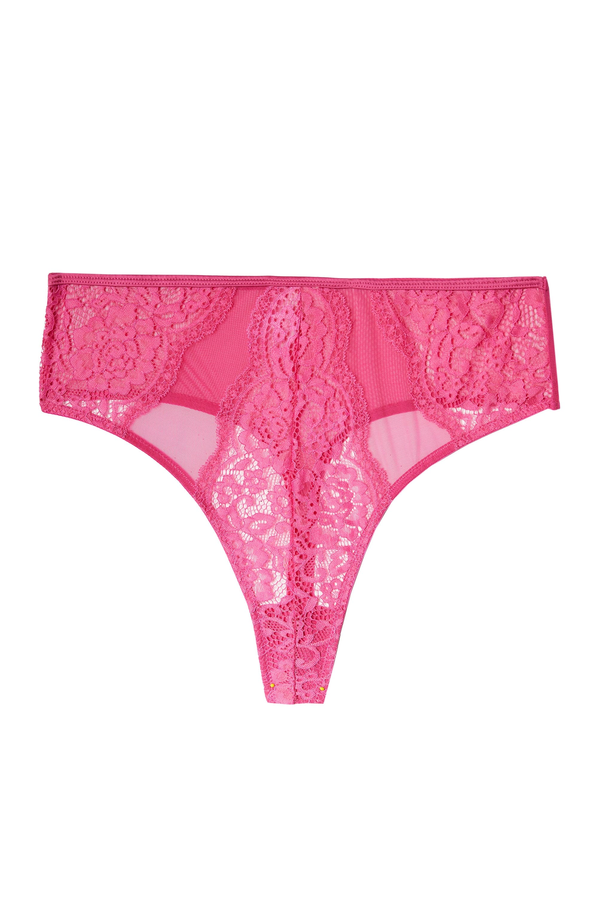 Ophelia Pink Cut Out Lace High Waist Brief - Image 10