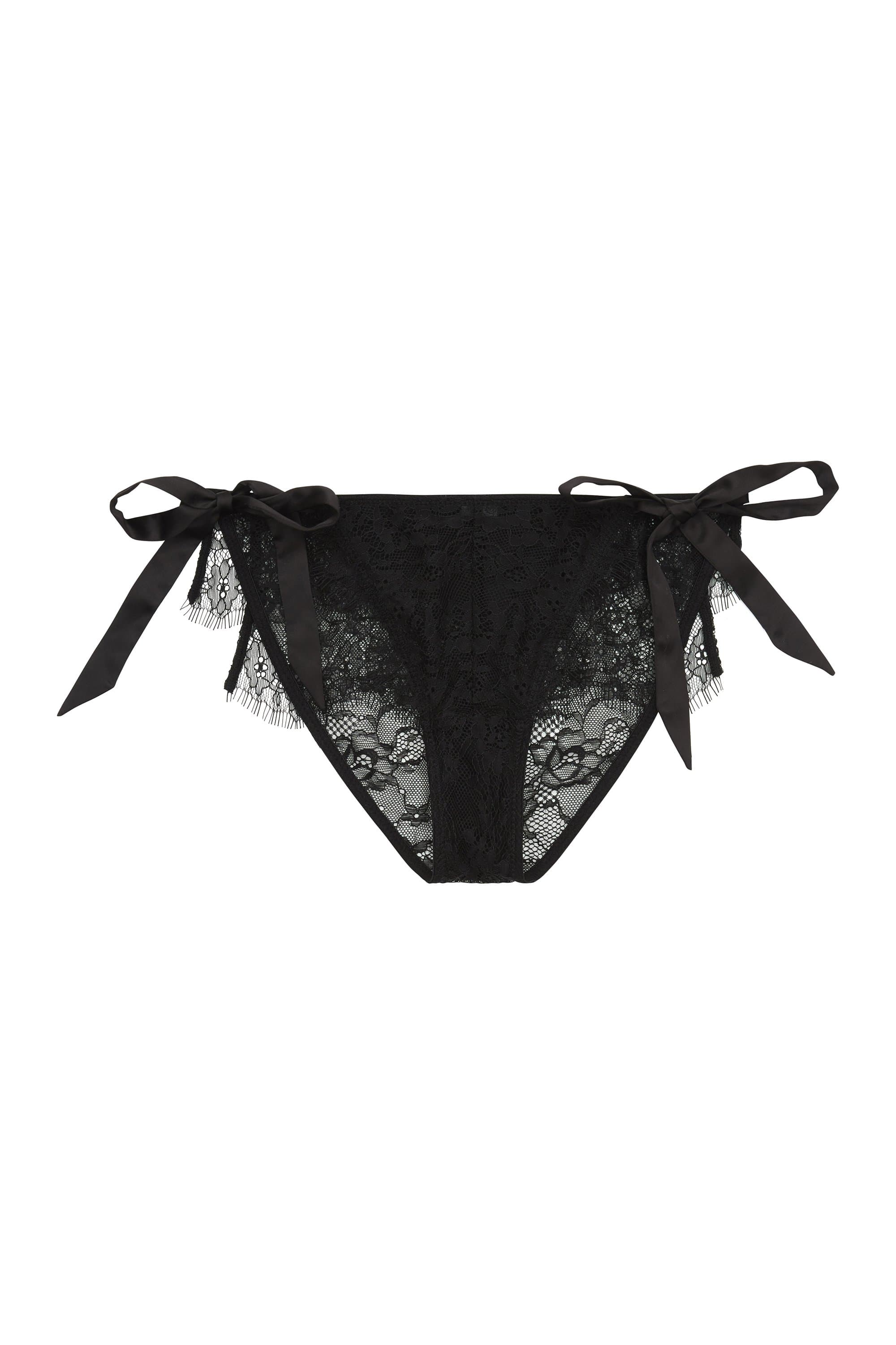 Peek & Beau Bryn Black Lace frill brief - Image 3