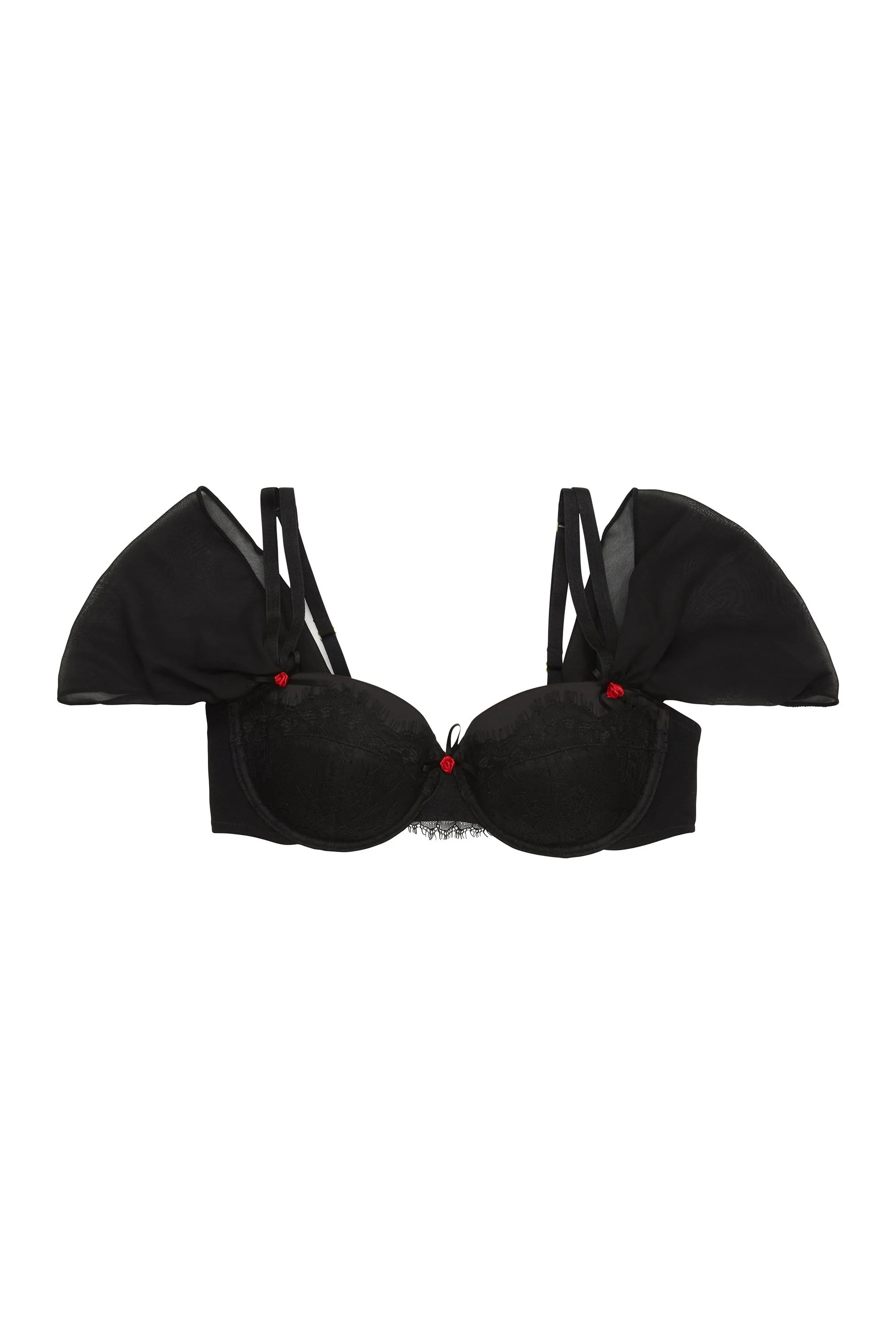 Peek & Beau Catherine Lace chiffon bardot balcony bra A - E - Image 2