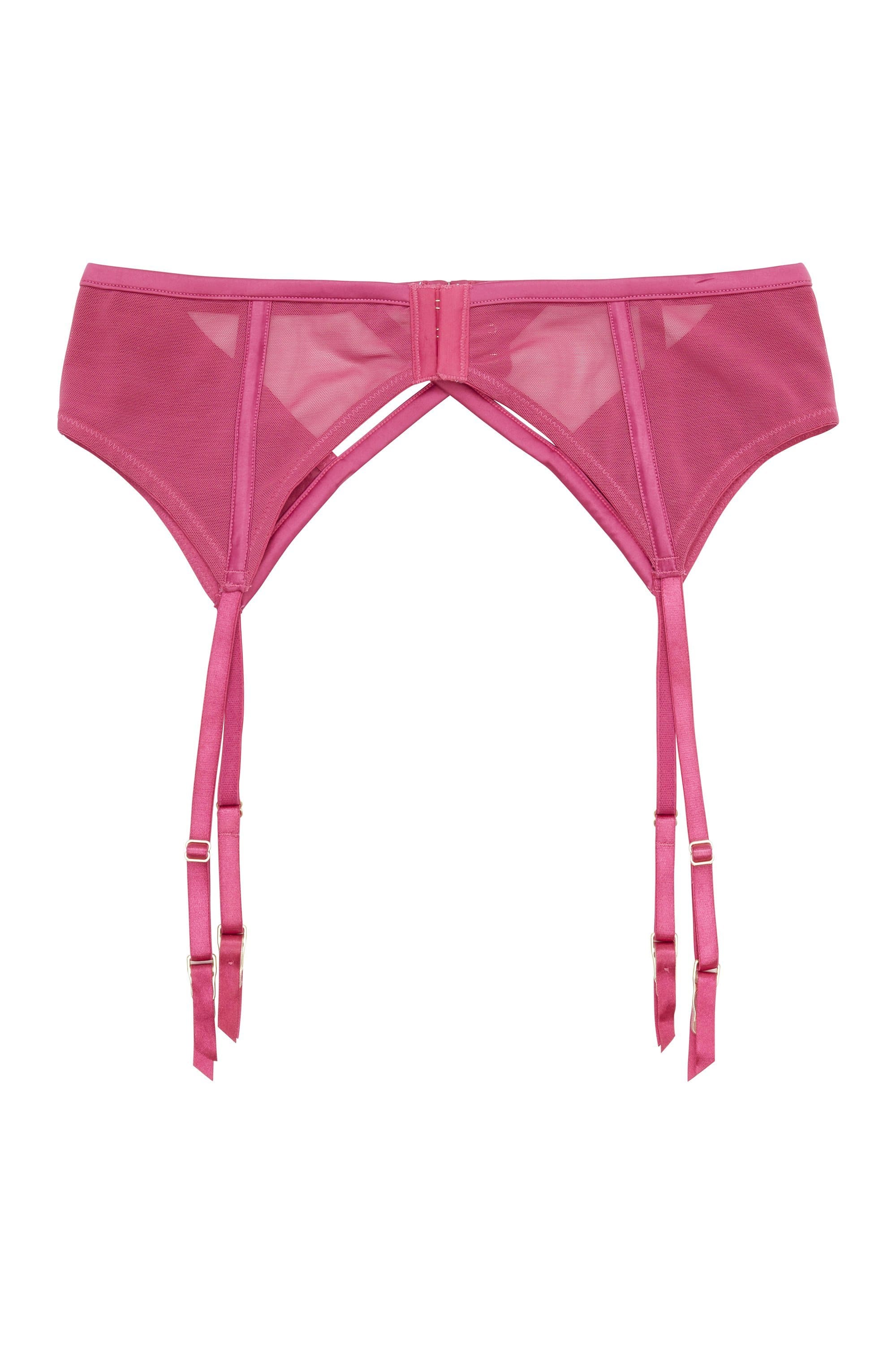 Dani Magenta Strappy Satin Suspender - Image 3