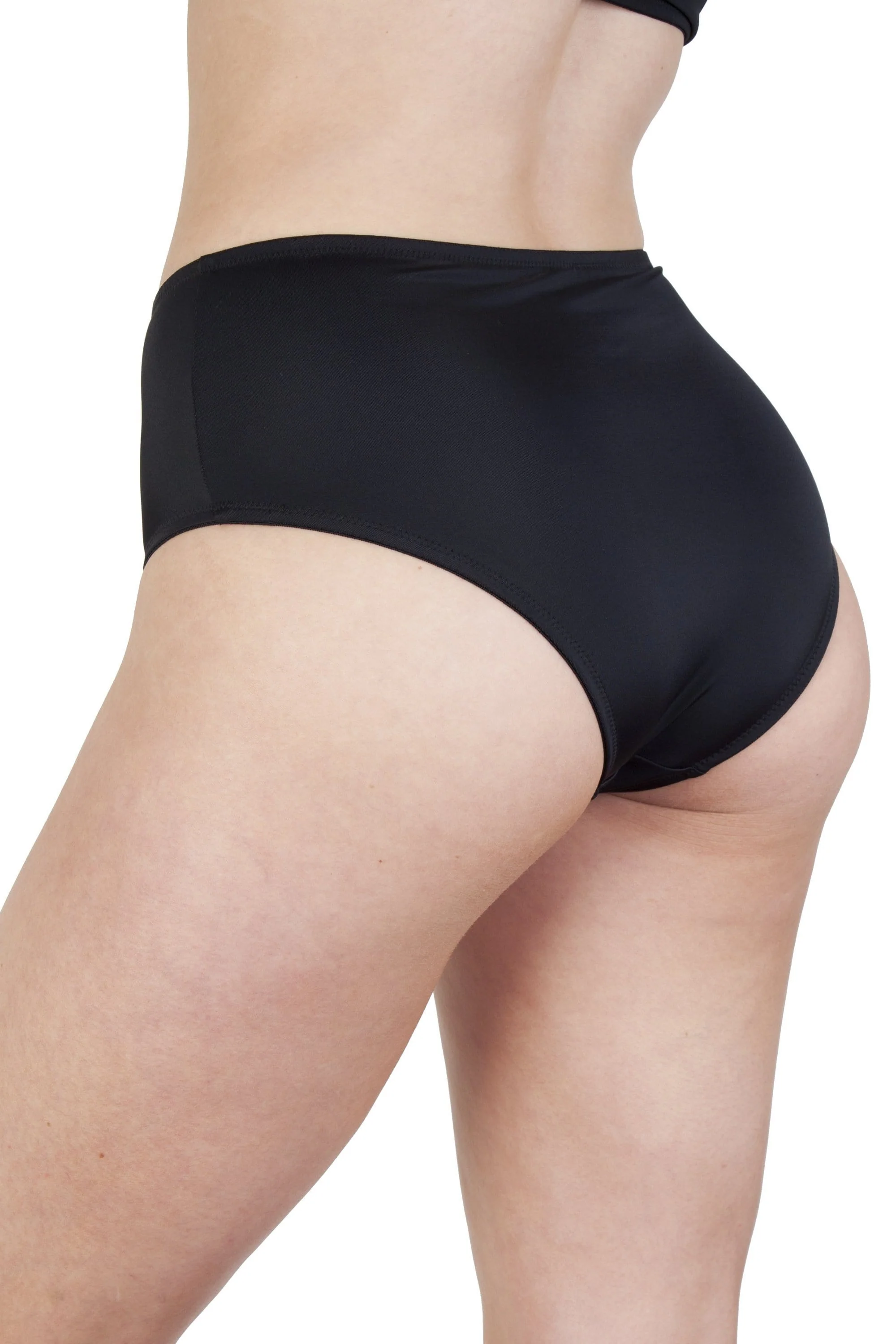 Peek & Beau MÃ©ret Black Zip Front High Waist Brief - Image 2
