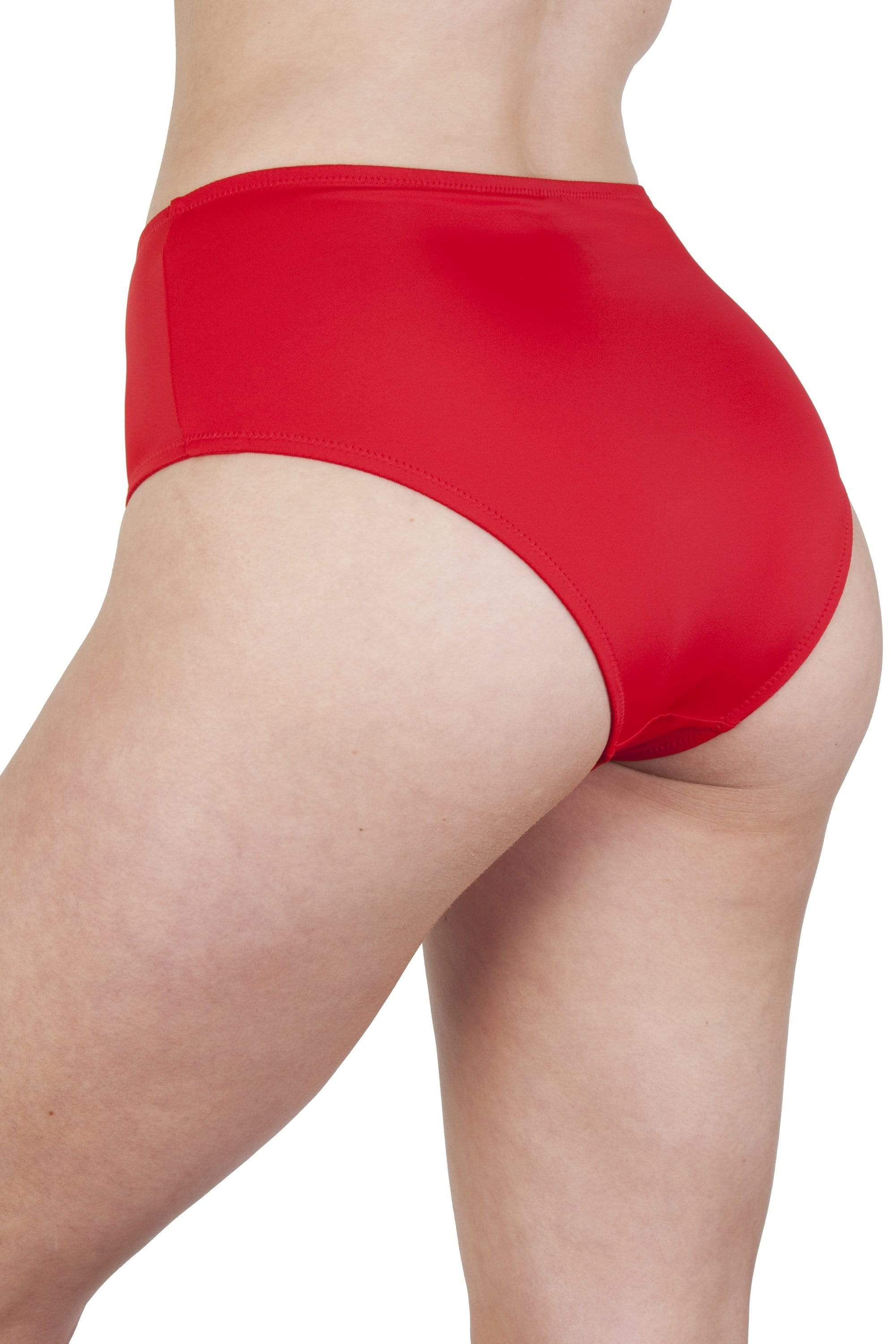Meret Red Zip Front High Waist Brief - Image 2